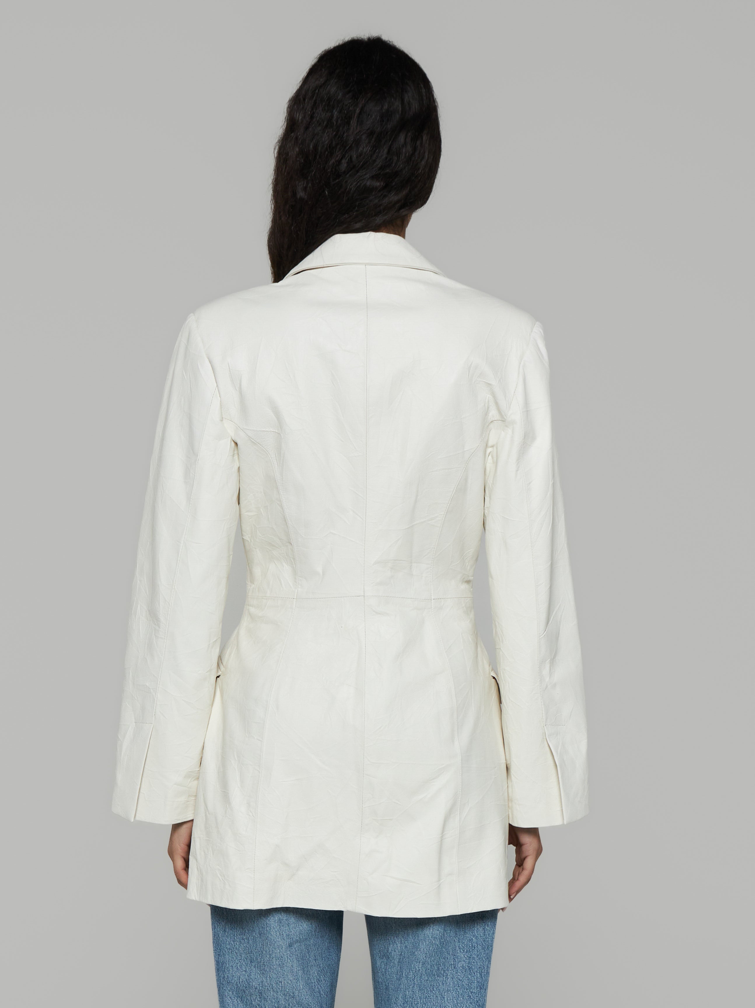 Blazer in nappa stropicciata