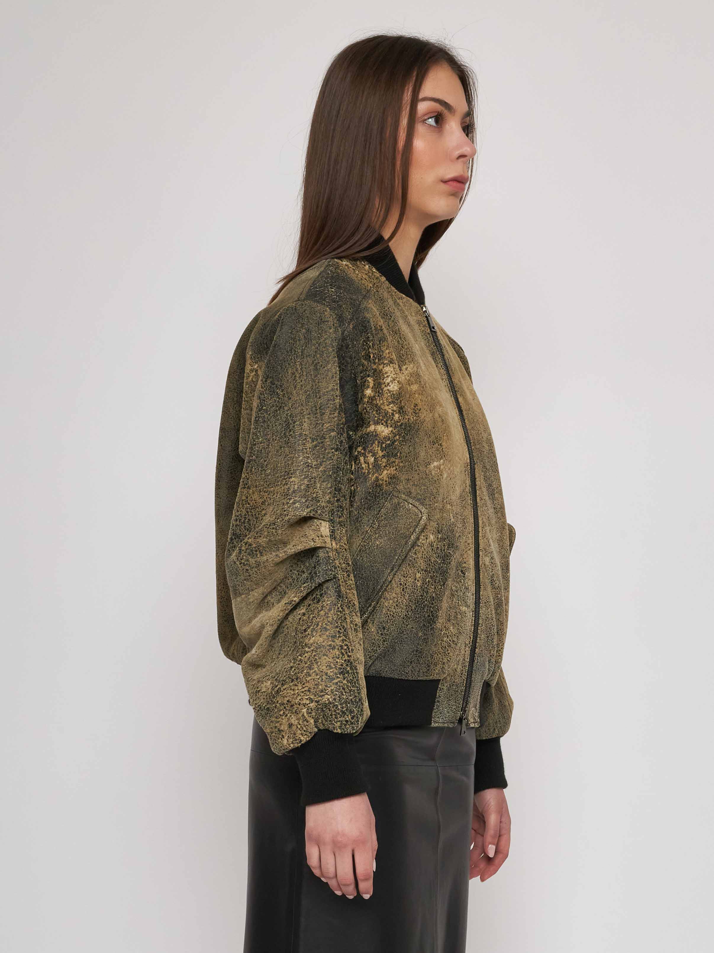 Bomber in quilted classic nappa