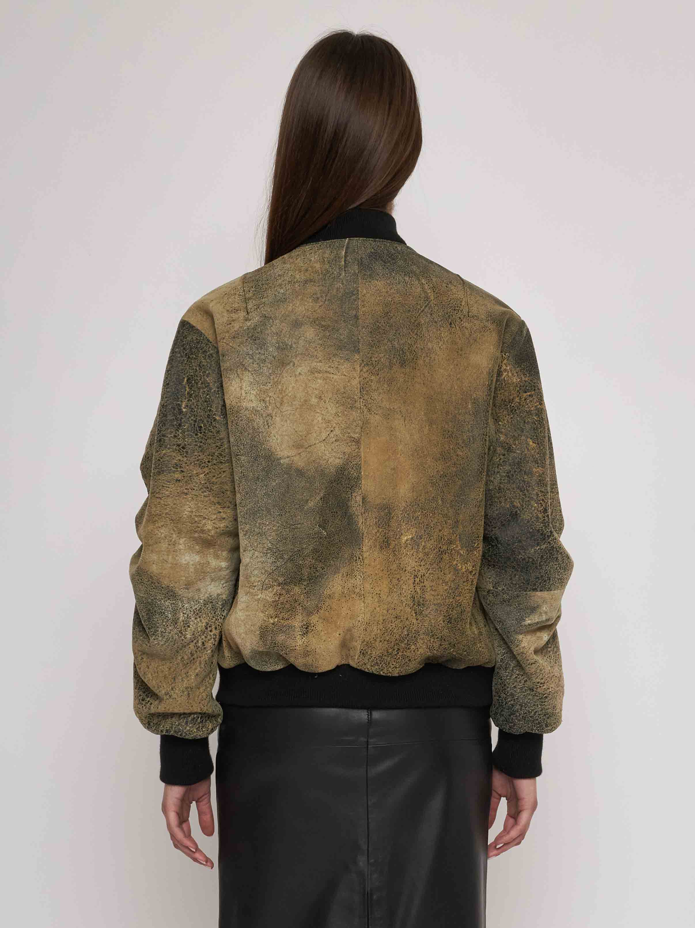 Bomber in quilted classic nappa