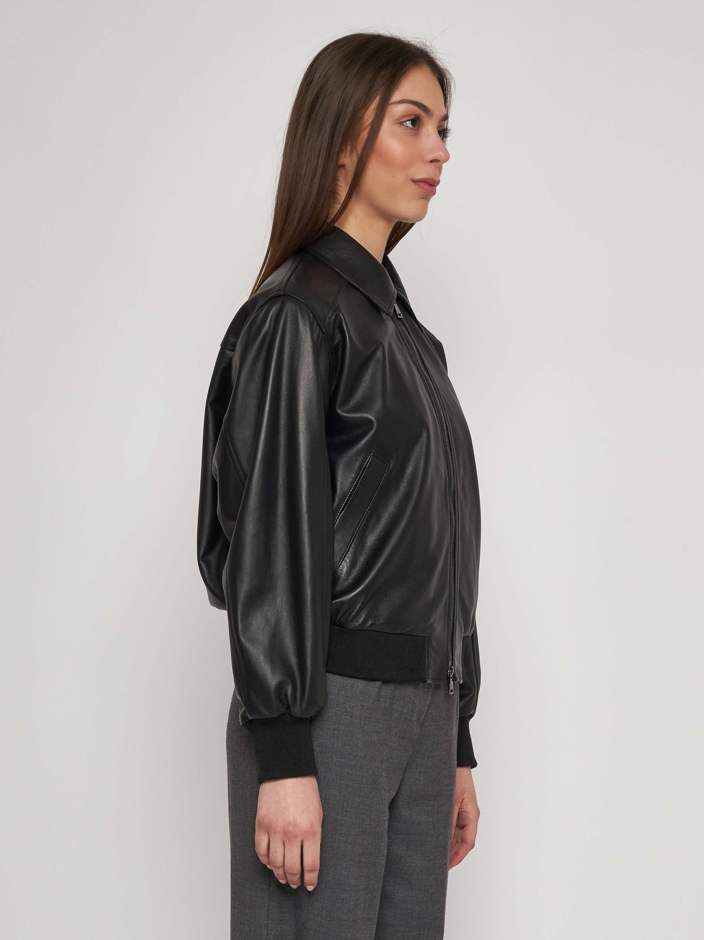 Bomber in quilted classic nappa