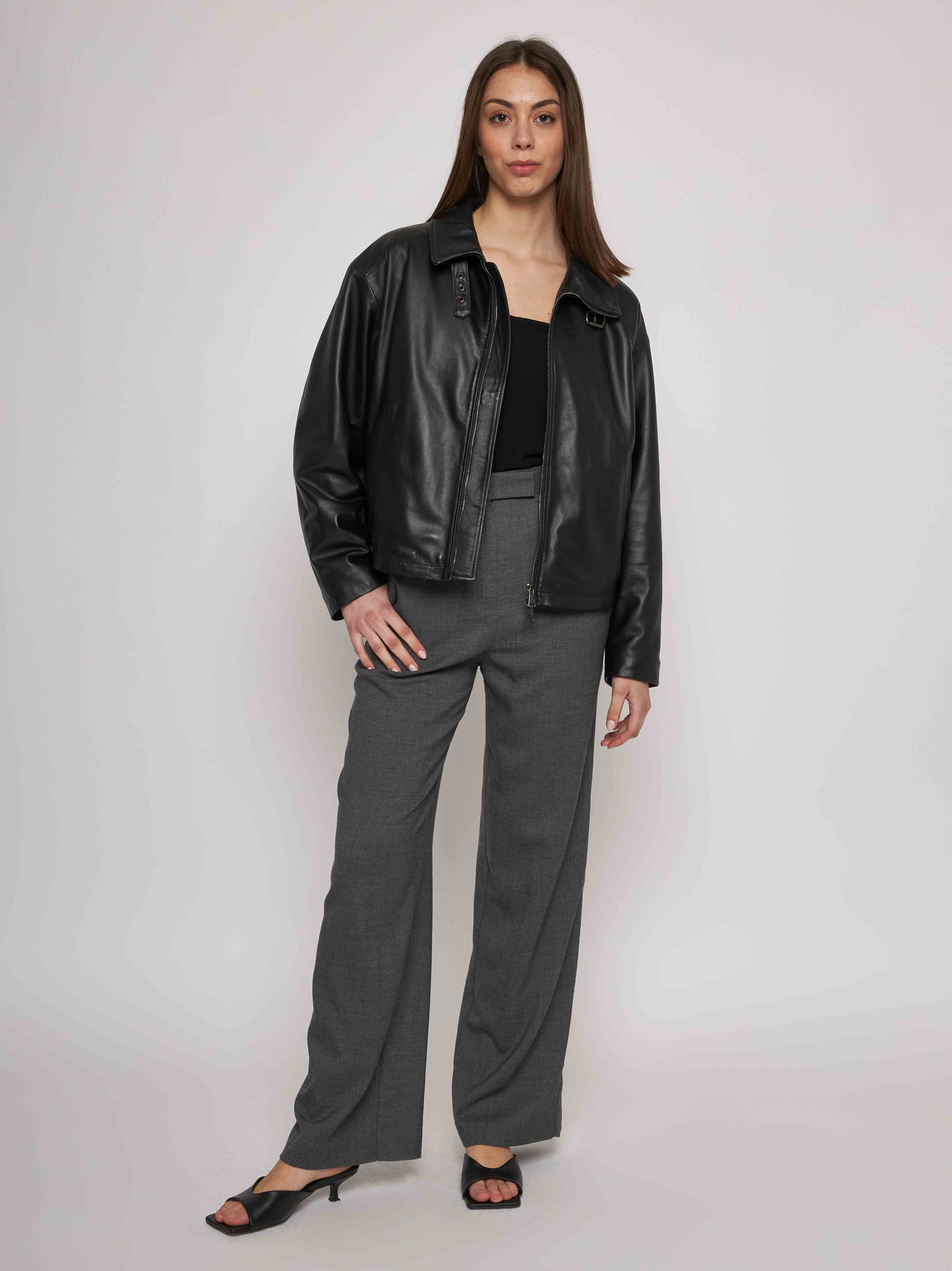 Bomber in quilted classic nappa