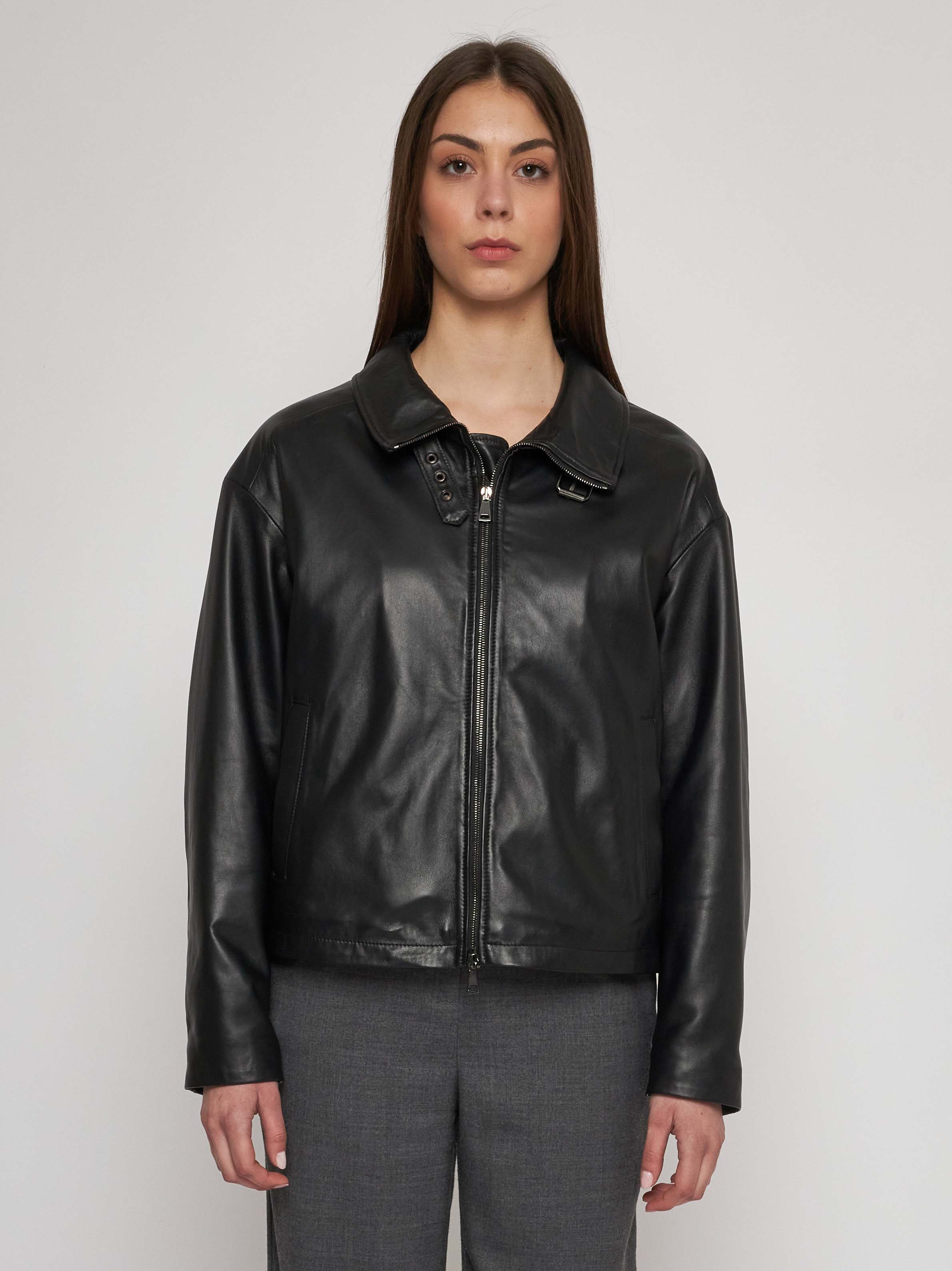 Bomber in quilted classic nappa