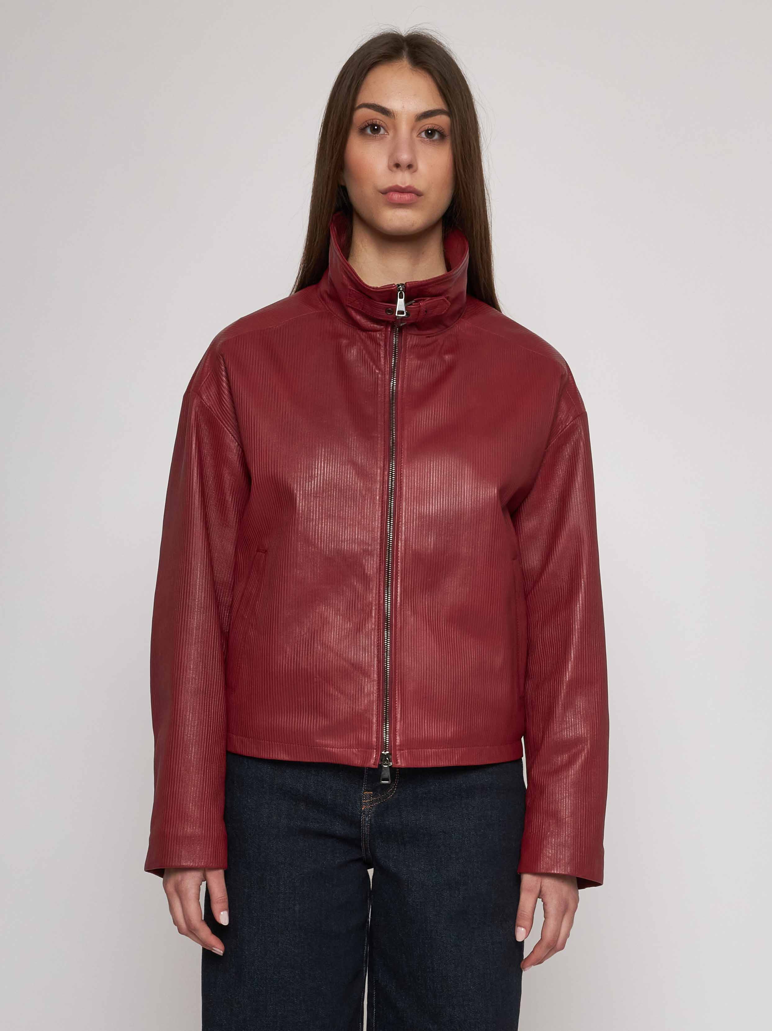 Bomber in quilted classic nappa