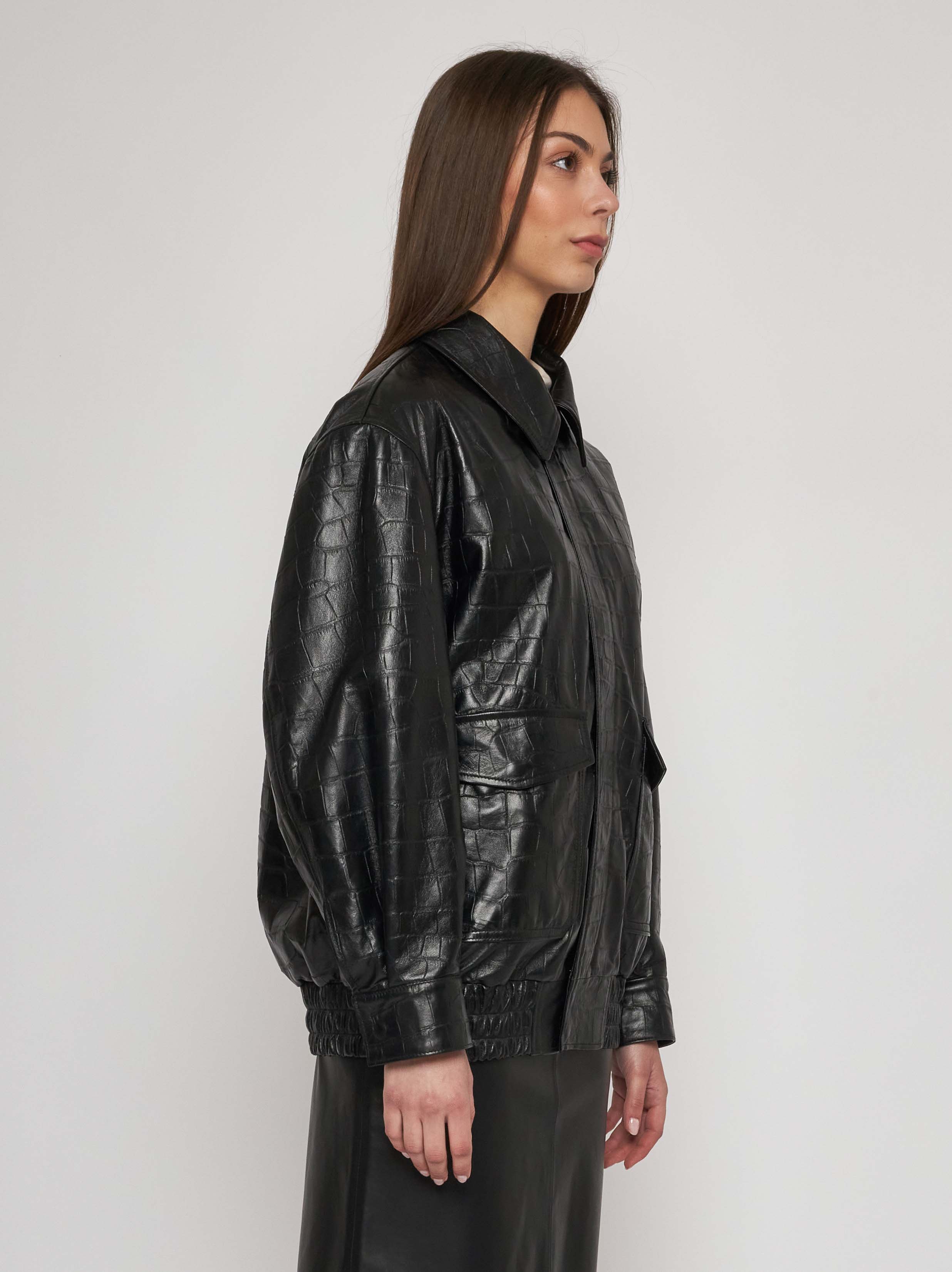 Bomber in quilted classic nappa