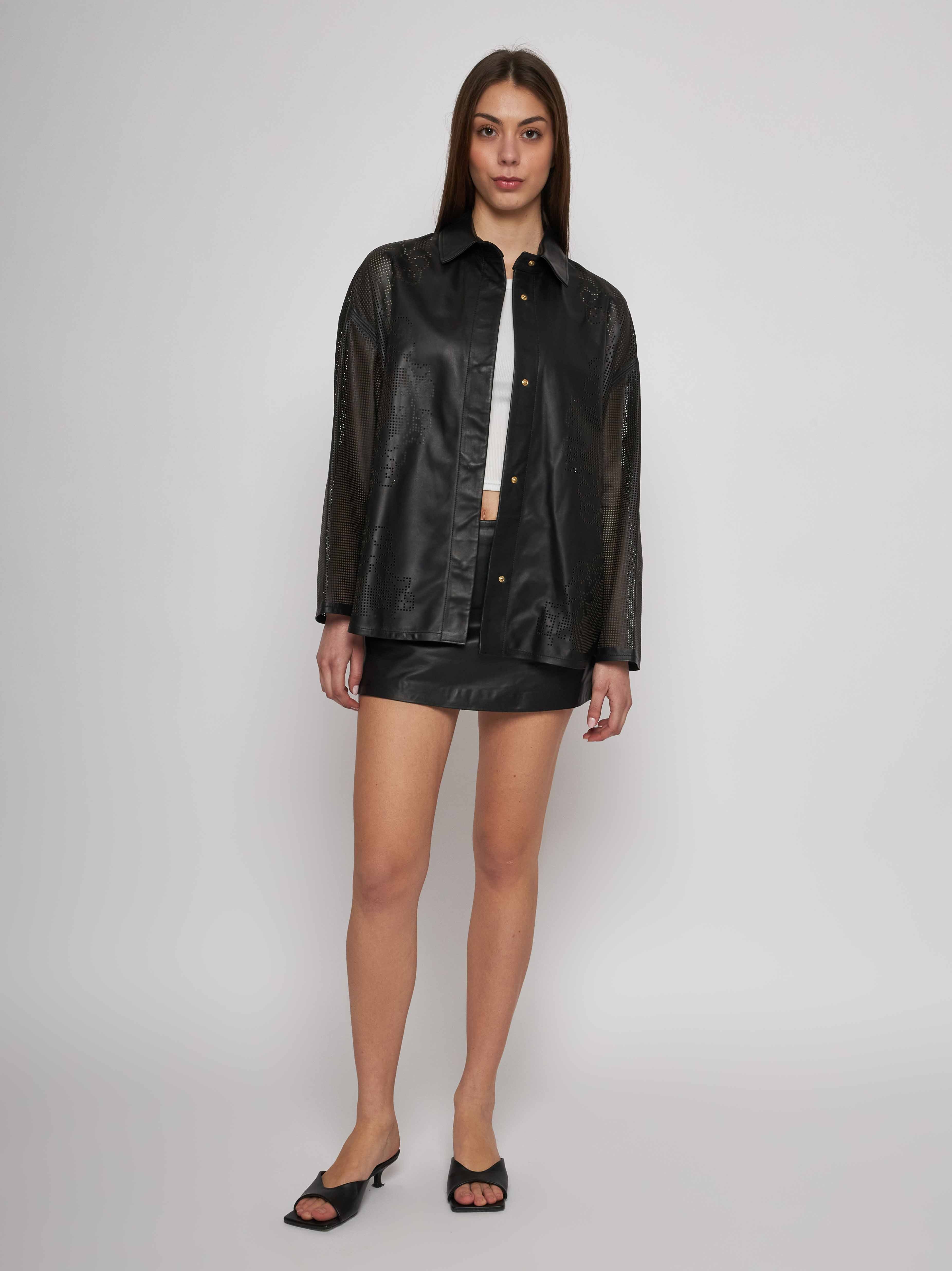 Camicia in nappa laserata 33CM06-10101/11