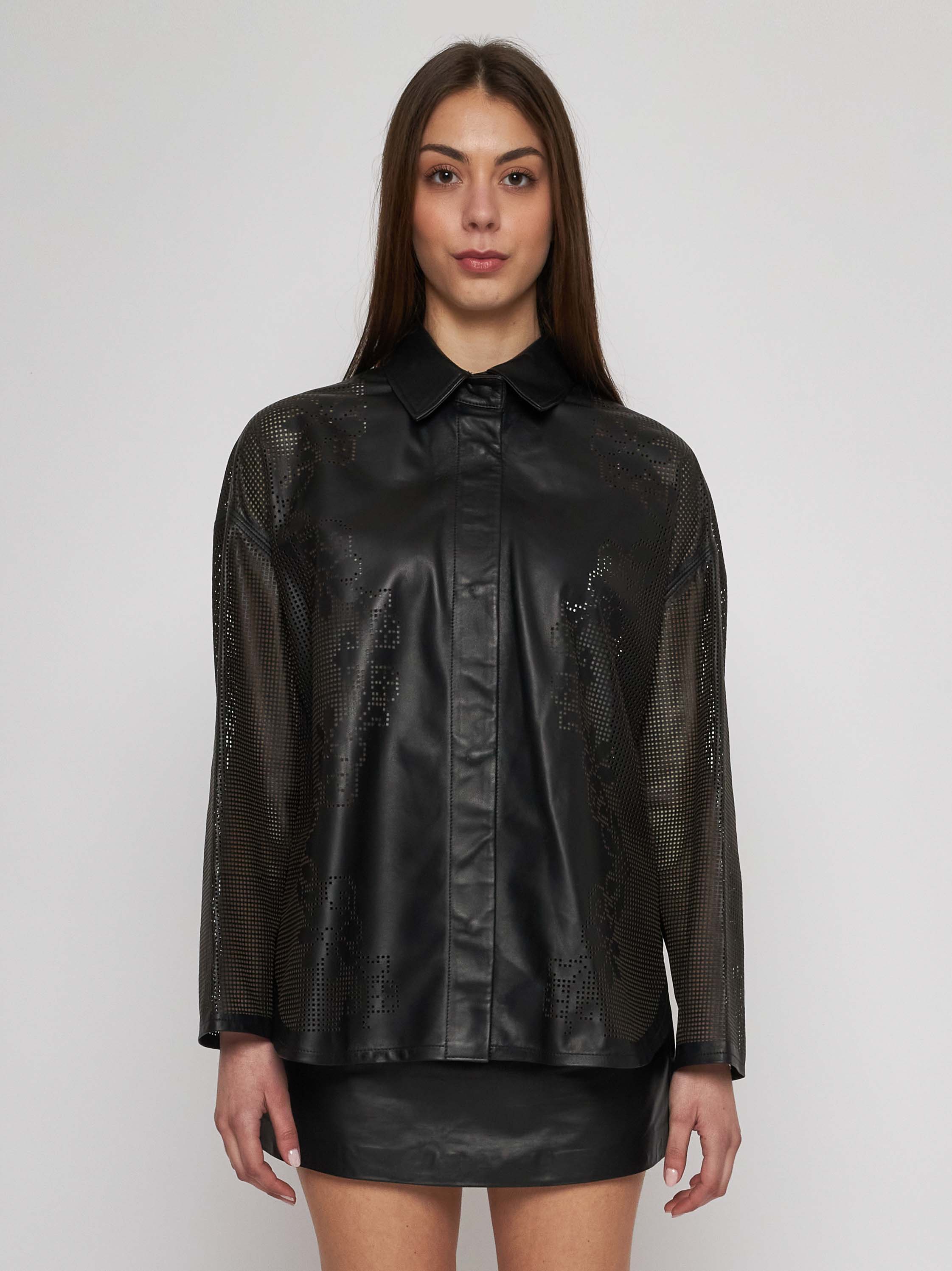 Camicia in nappa laserata 33CM06-10101/11