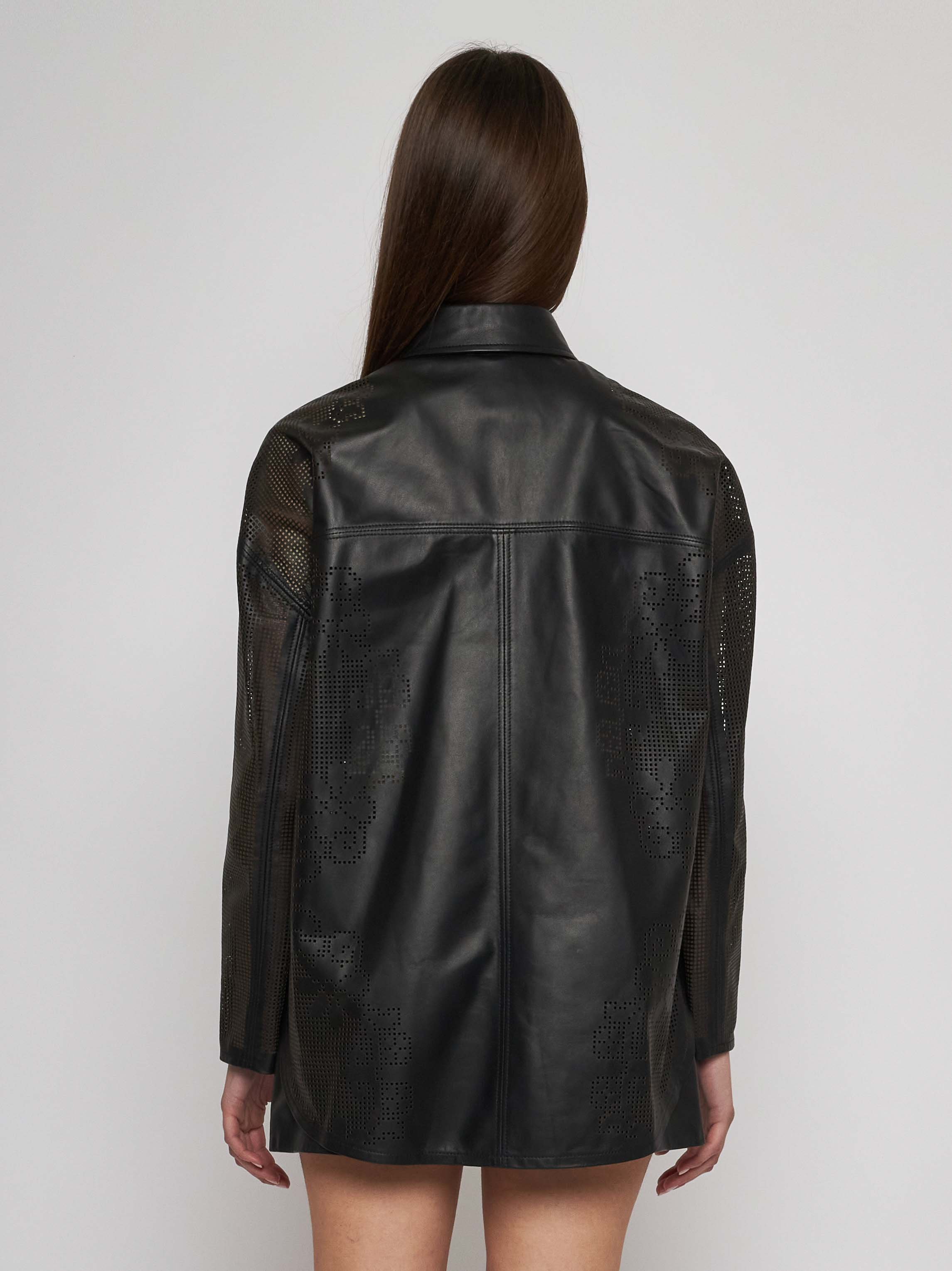 Laser cut nappa shirt 33CM06-10101/11