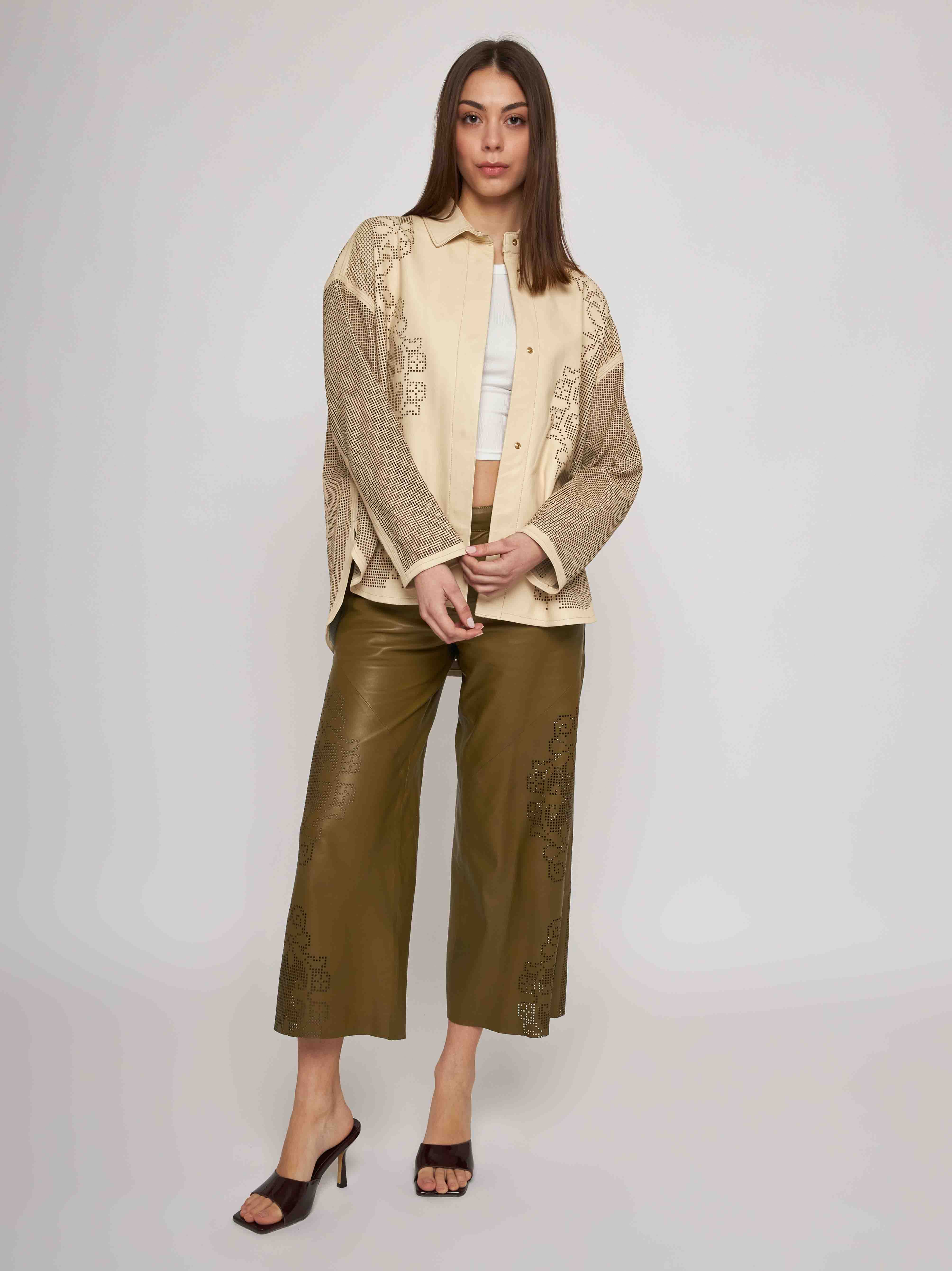 Camicia in nappa laserata 33CM06-10101/11