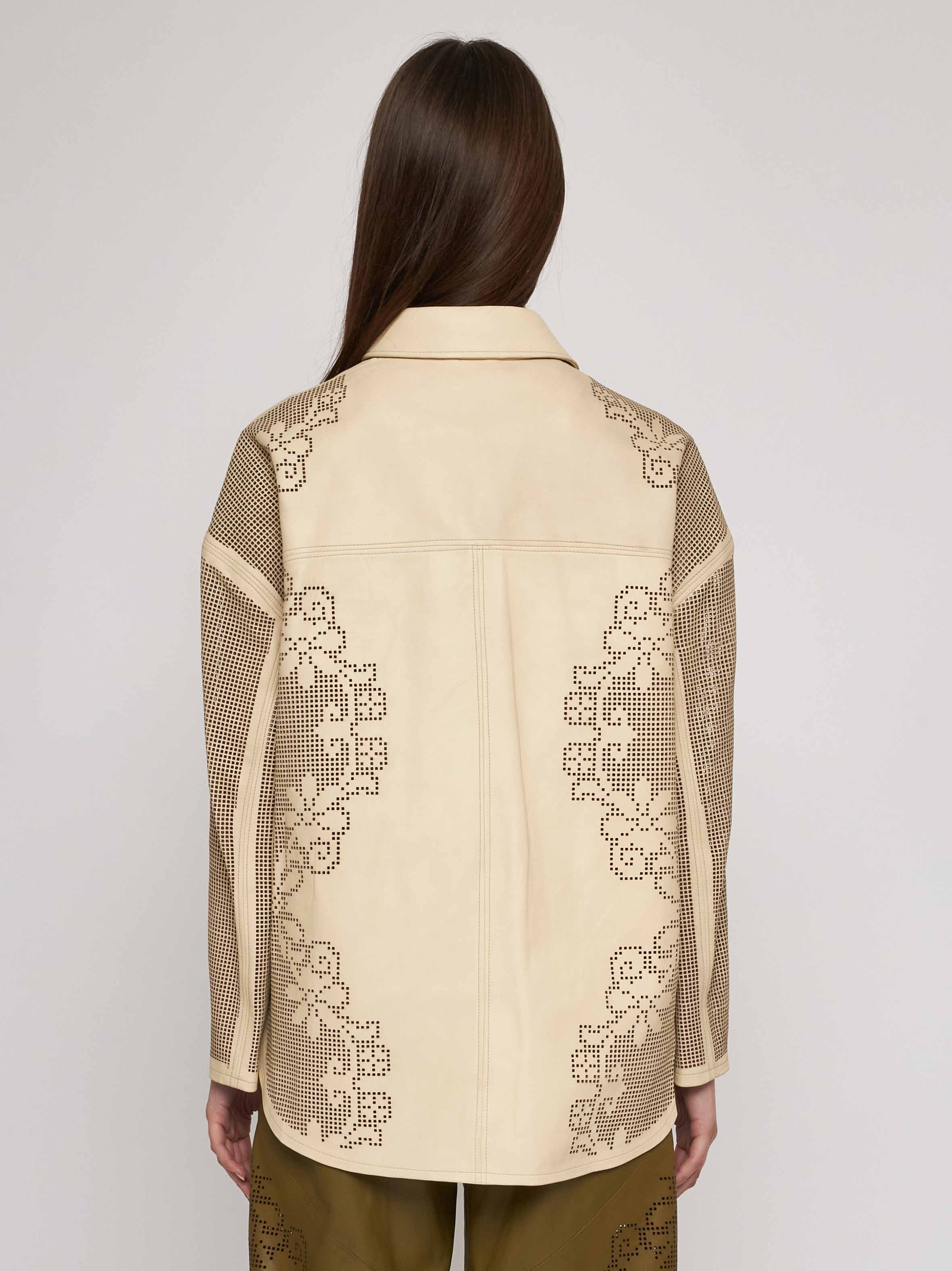 Laser cut nappa shirt 33CM06-10101/11