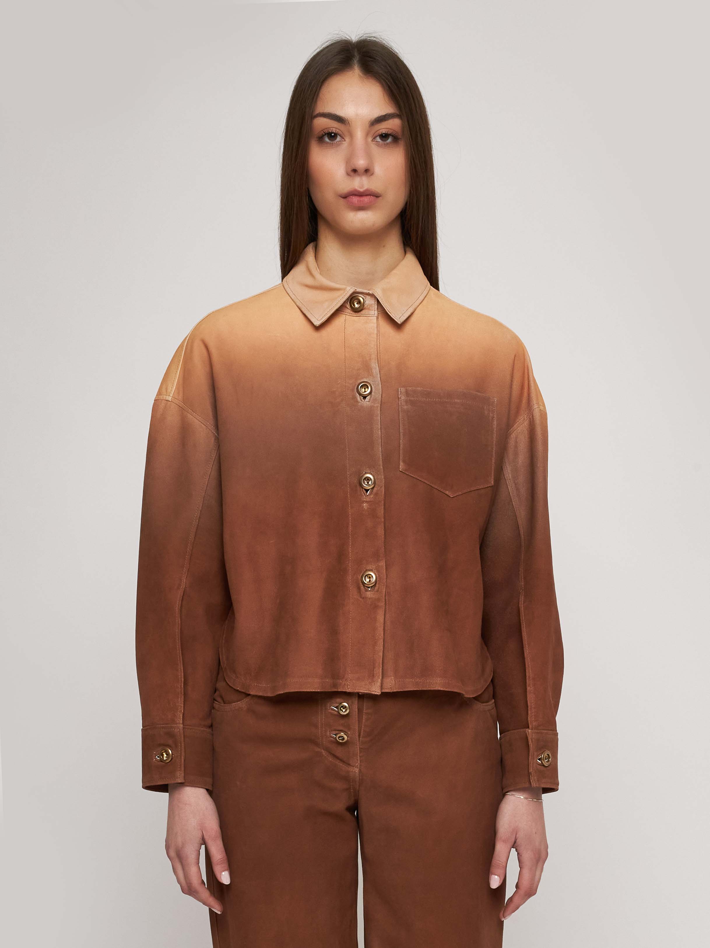 Camicia in camoscio degradè 33CM15 - 31527/9