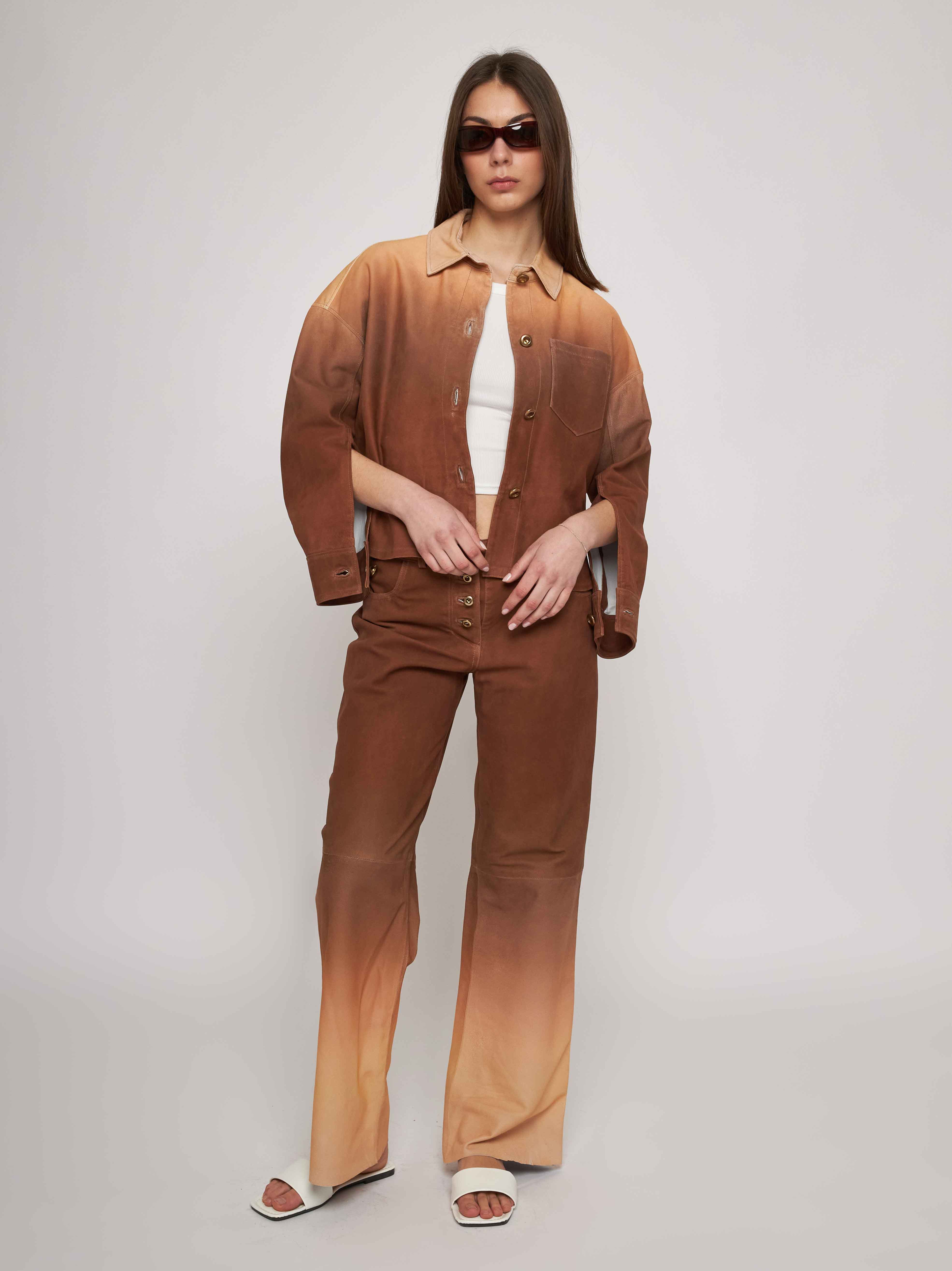 Camicia in camoscio degradè 33CM15 - 31527/9