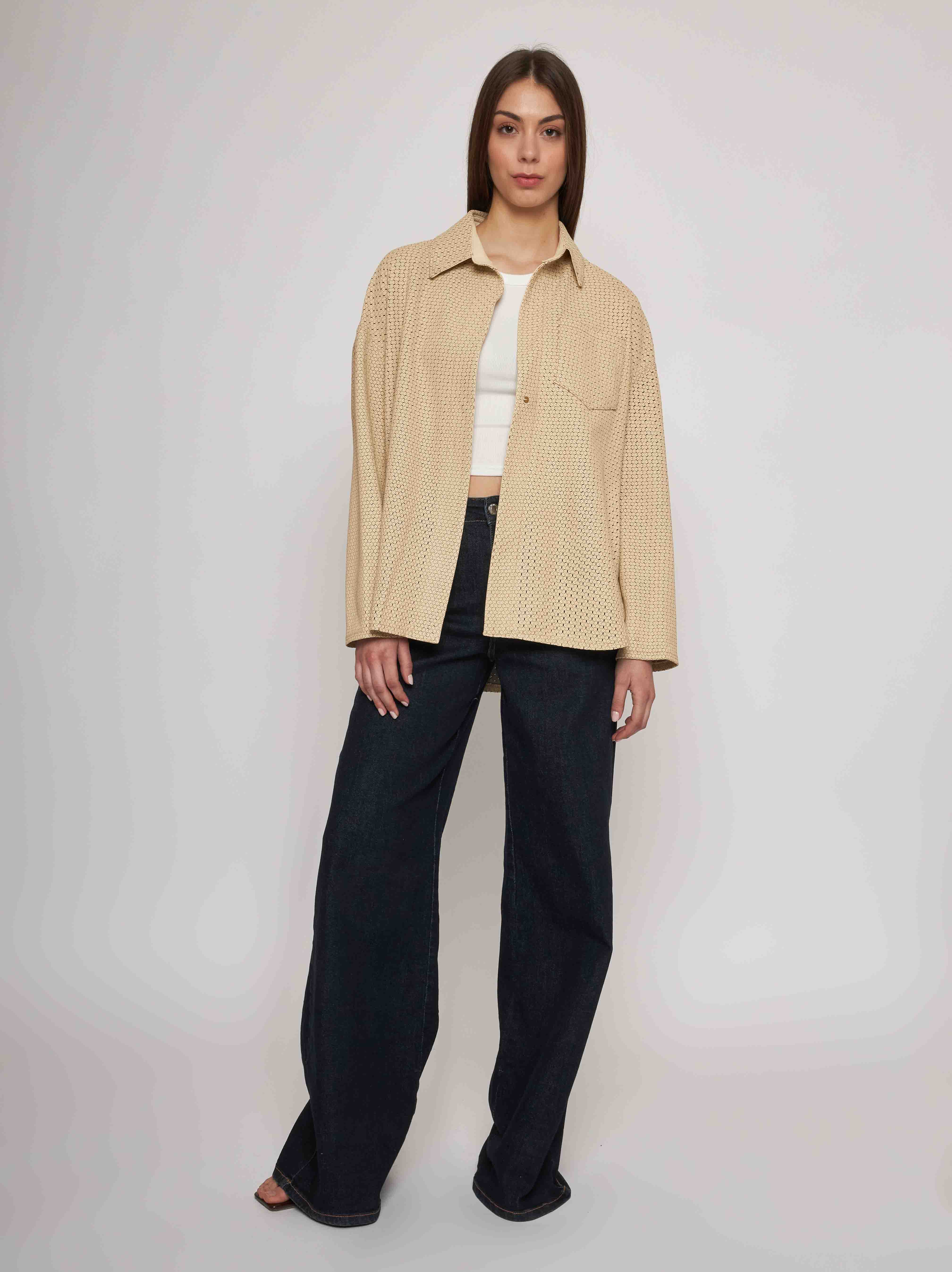 Camicia in nappa all laser cut 33CM017-10101/12