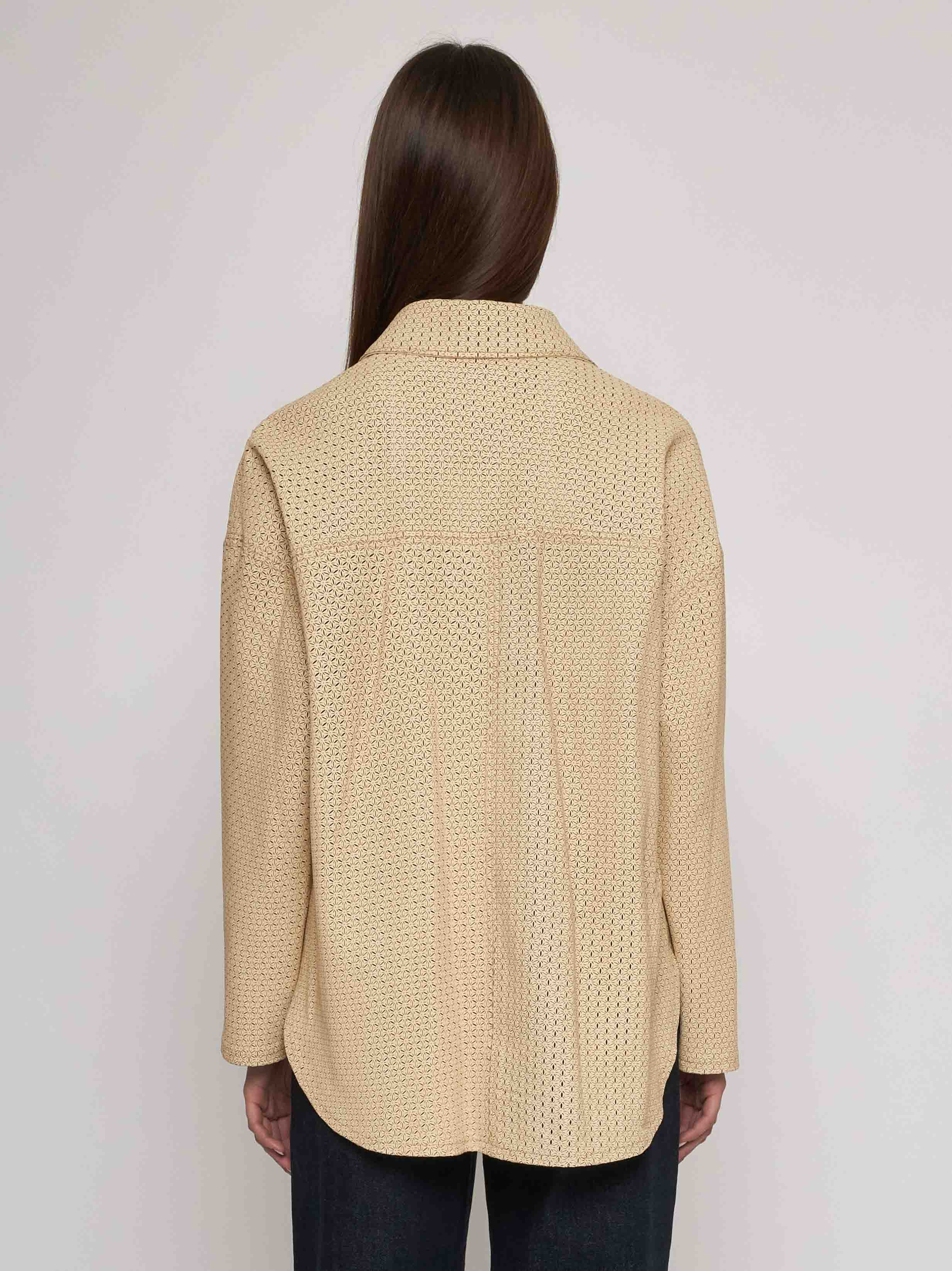 All laser cut nappa shirt 33CM017-10101/12