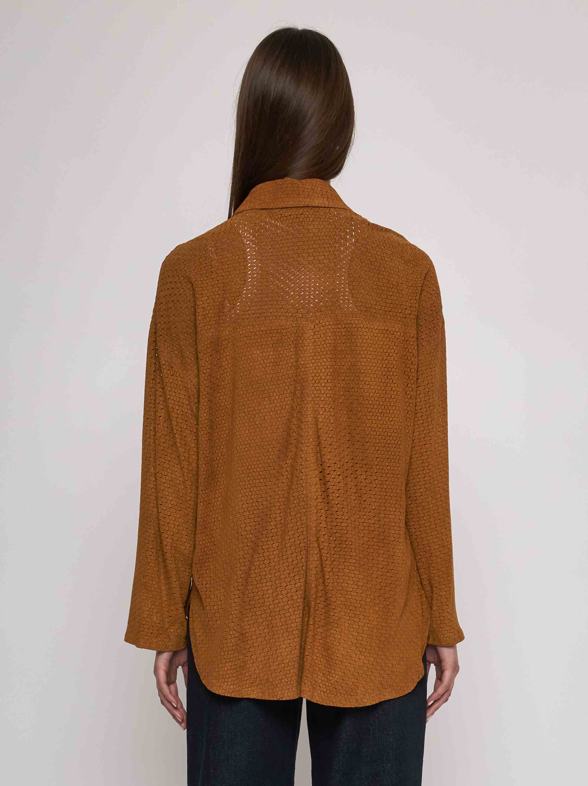 Lasered suede shirt 33CM17-10201/12