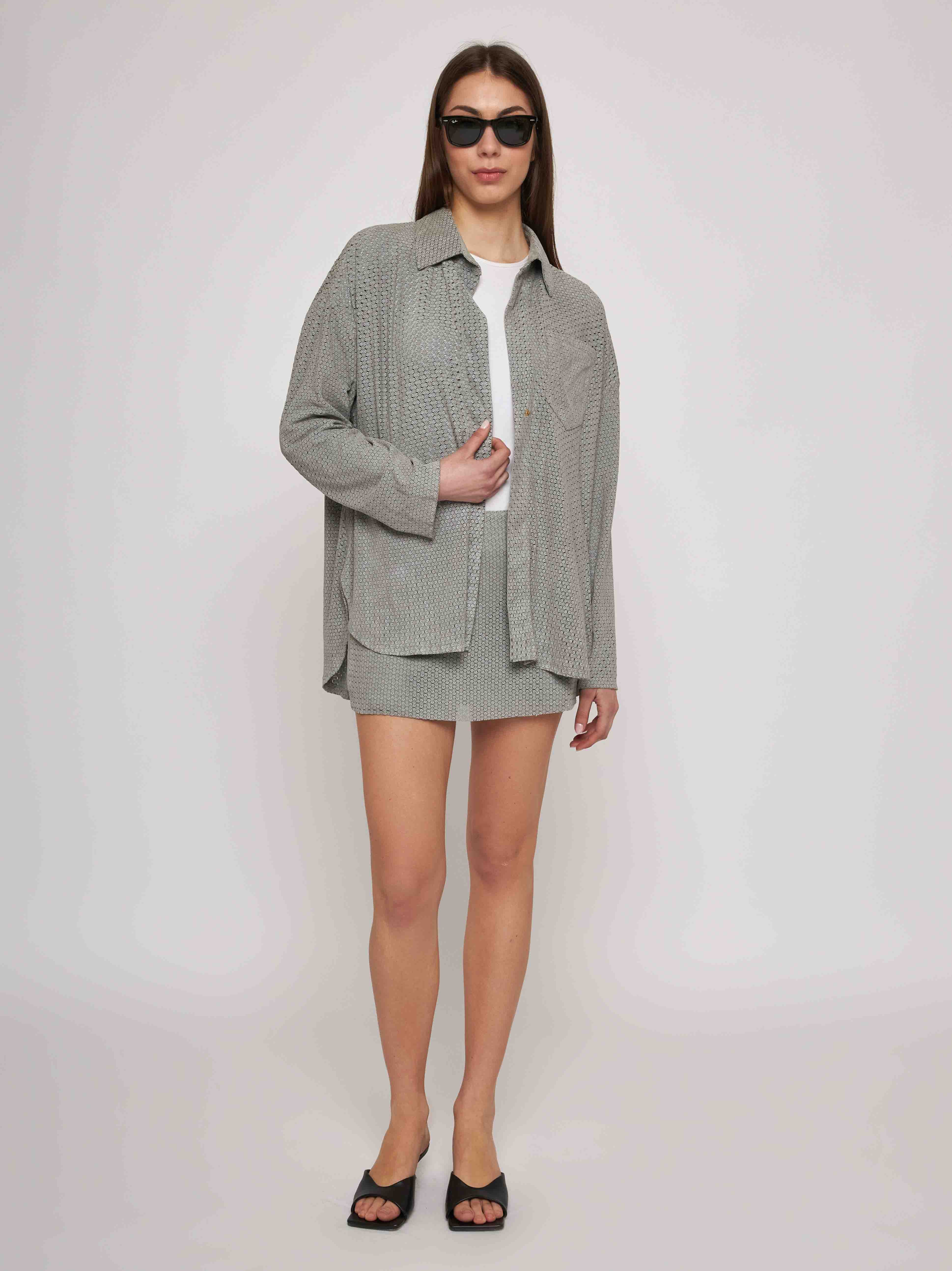 Camicia in camoscio laserato 33CM17-10201/12