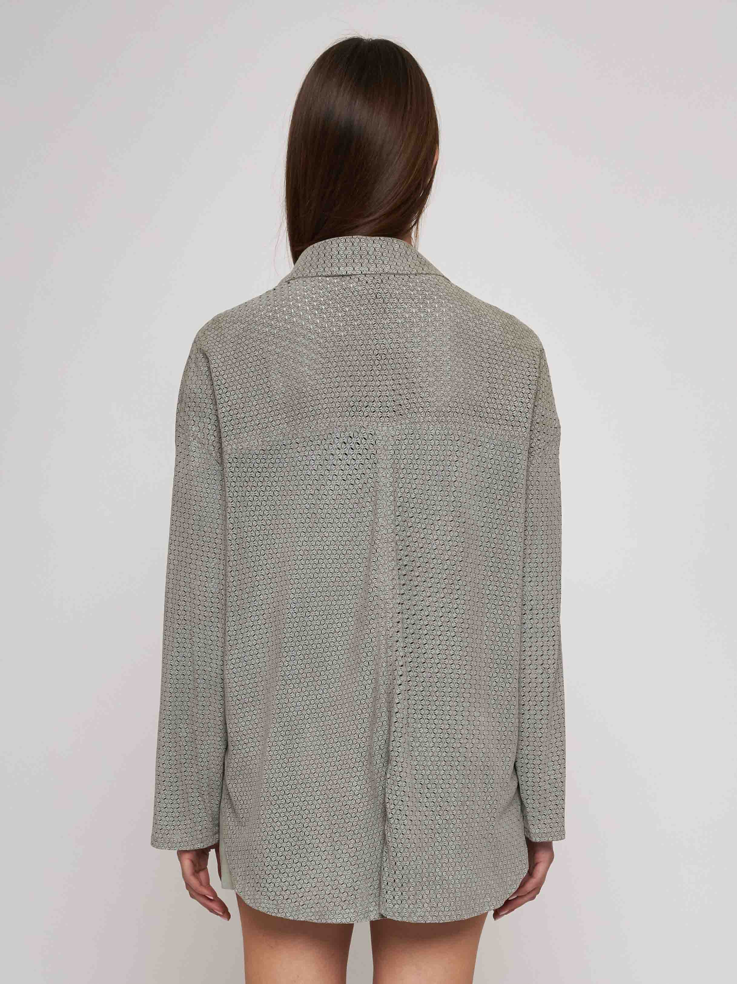 Lasered suede shirt 33CM17-10201/12