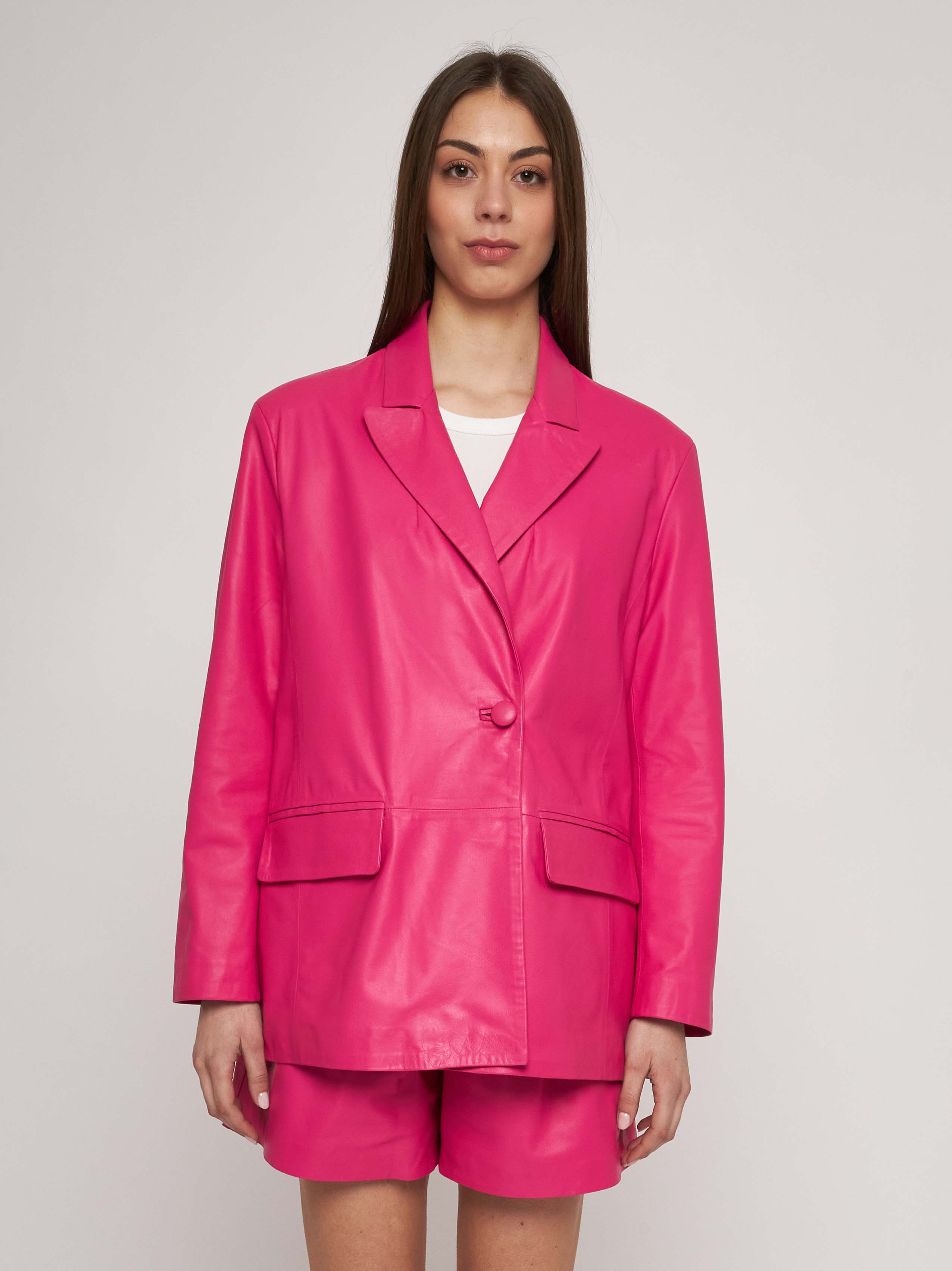 Nappa leather blazer 23GC05-10101