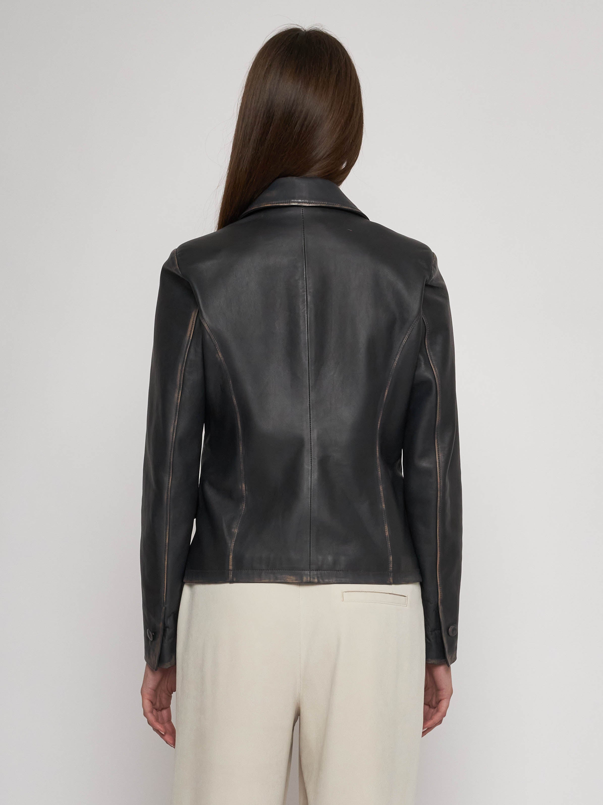Blazer in antique nappa leather 33GC24 - 20121/7