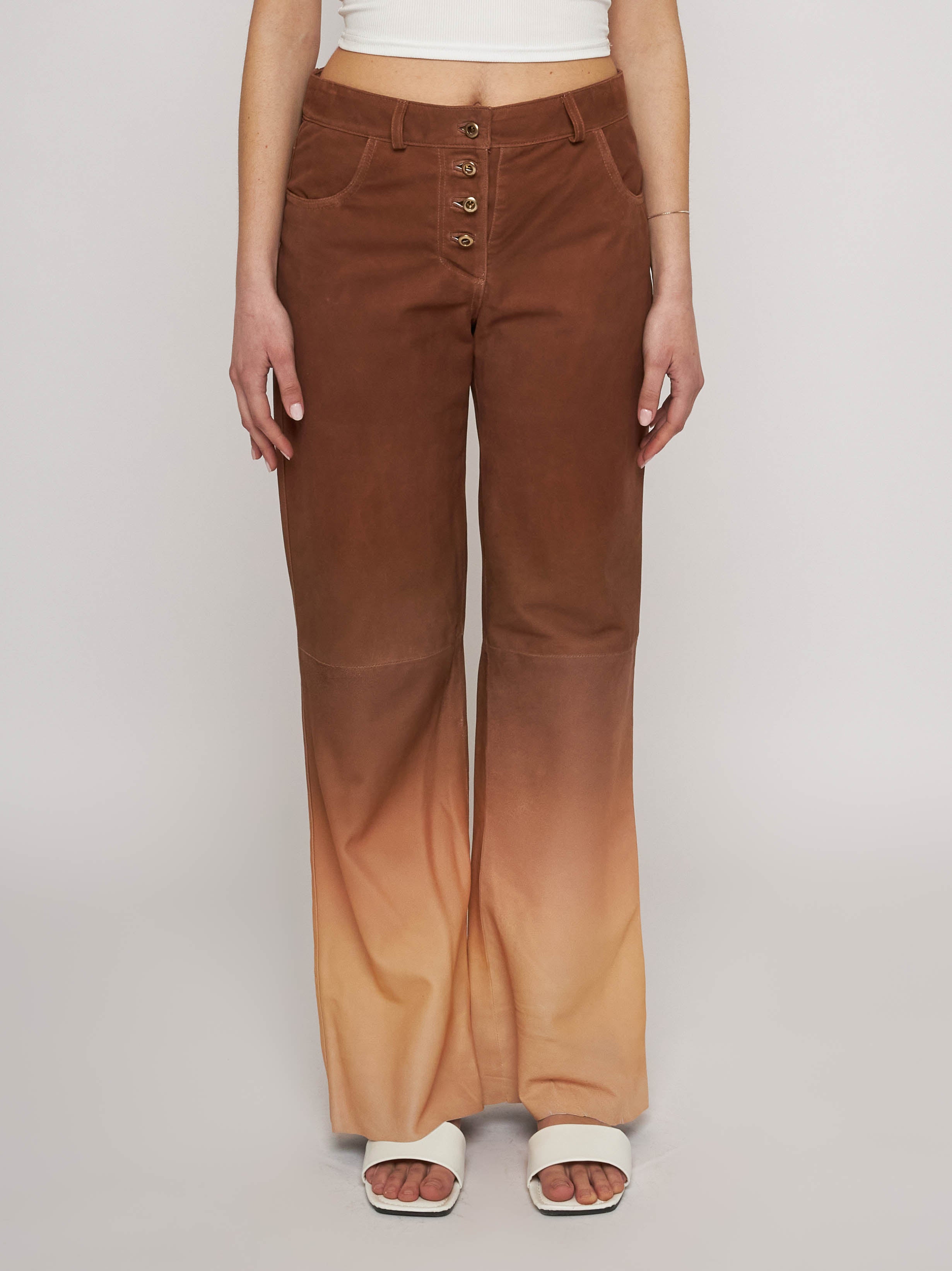 Pantalone in camoscio degradè D33PA03B - 31527/9