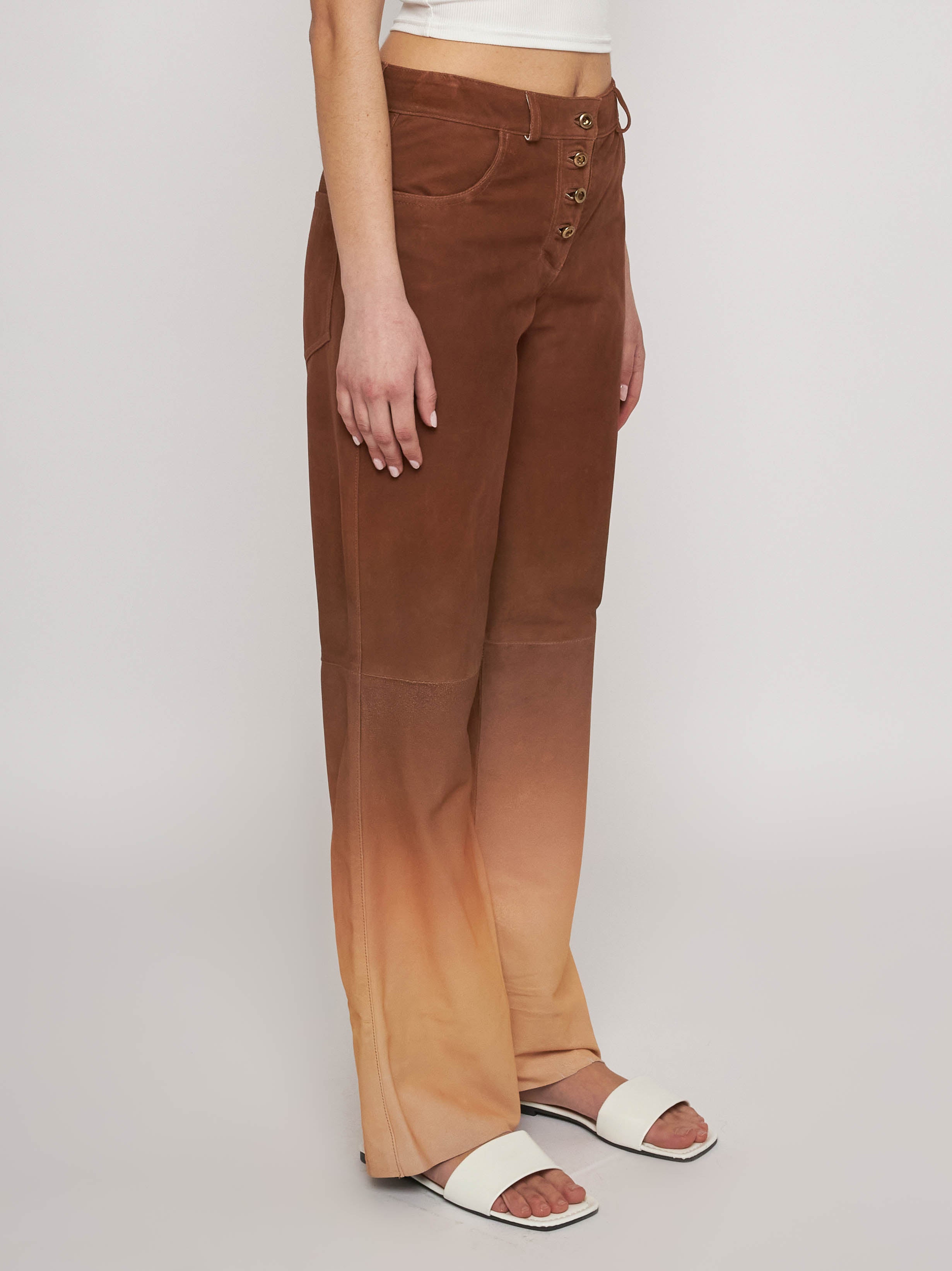 D33PA03B - 31527/9 Degradé suede trousers