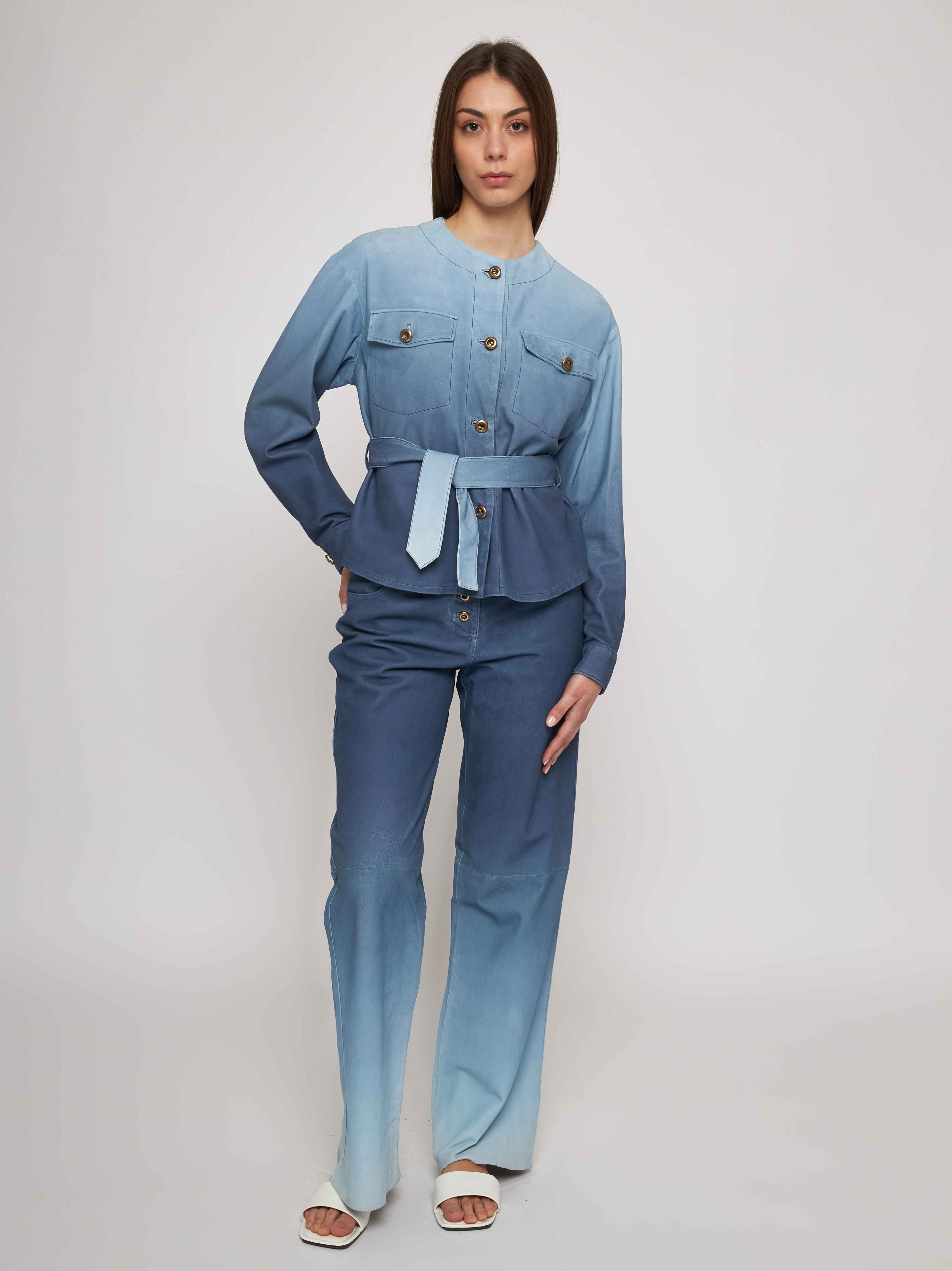 Pantalone in camoscio degradè 33PA03B-31527/9