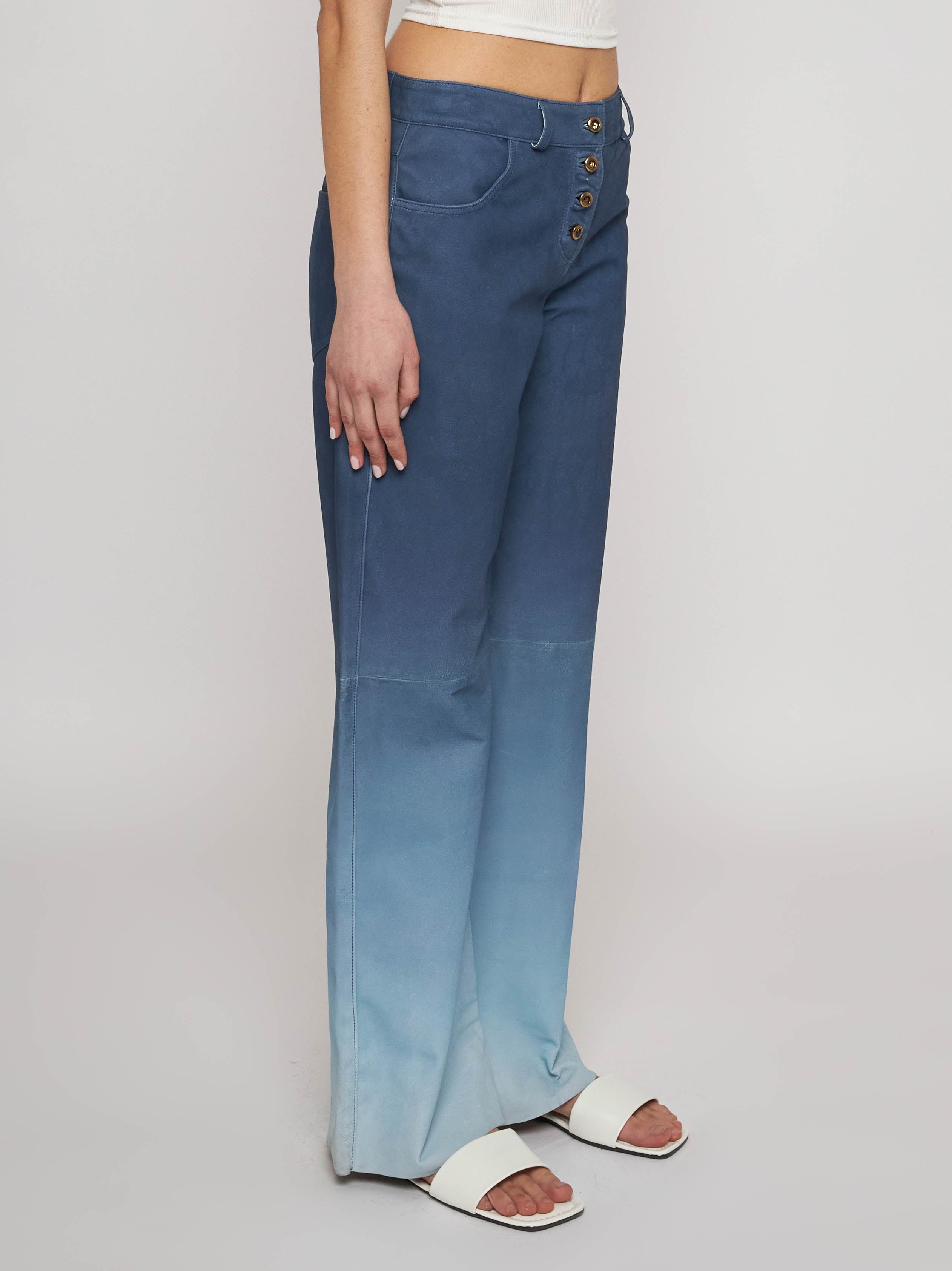 Degradé suede trousers 33PA03B-31527/9