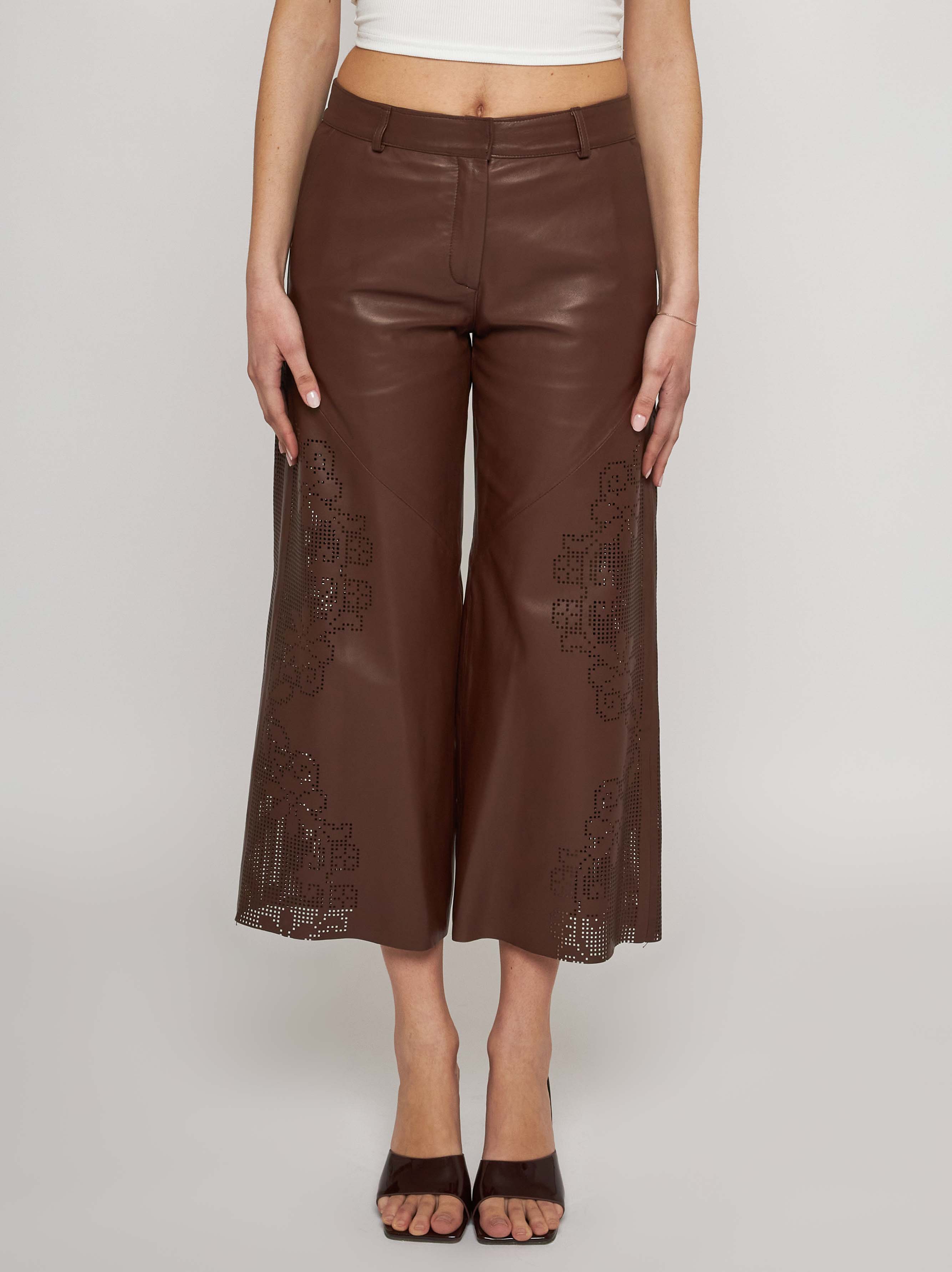 Laser cut nappa trousers 33PA07-10101/11
