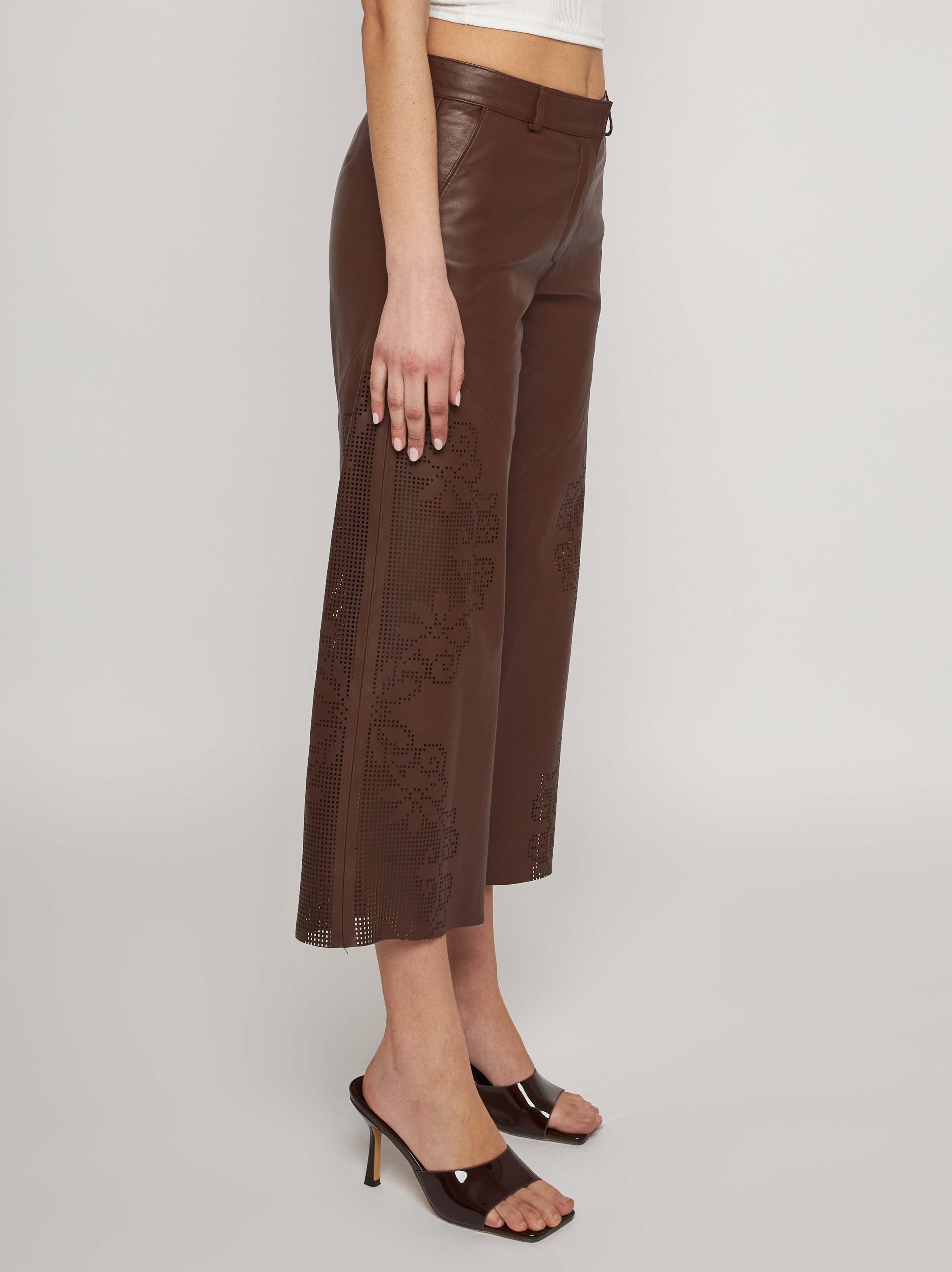 Laser cut nappa trousers 33PA07-10101/11
