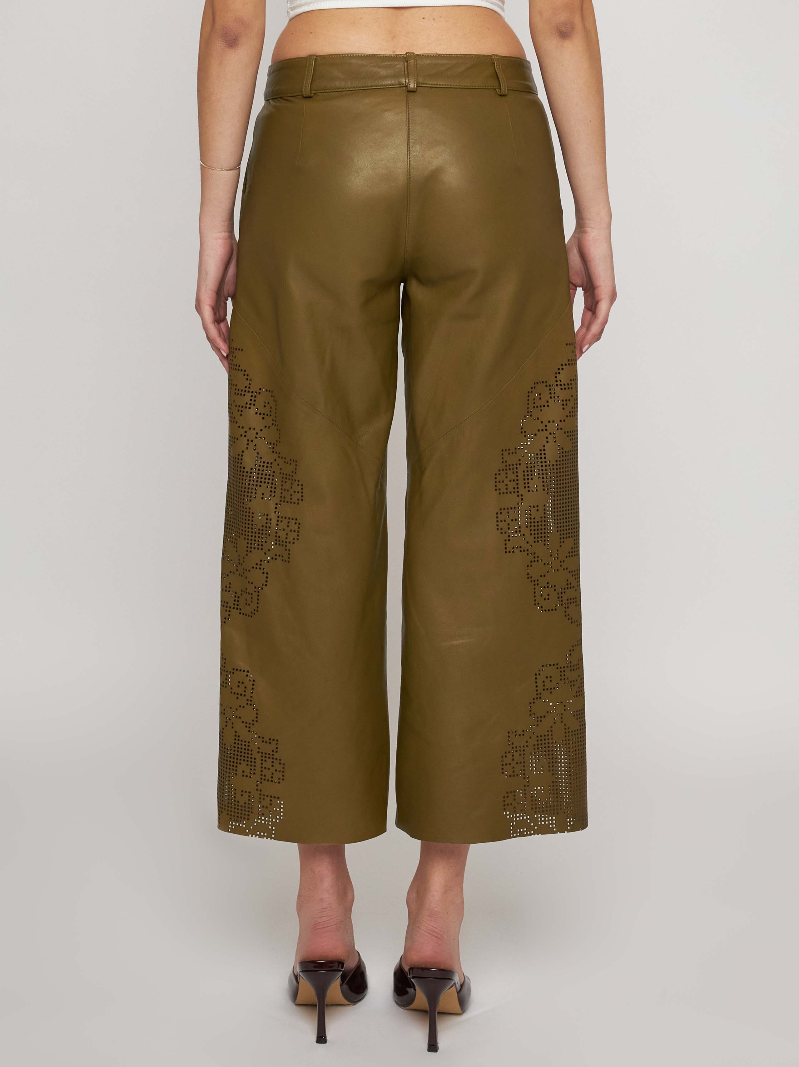 Laser cut nappa trousers 33PA07-10101/11