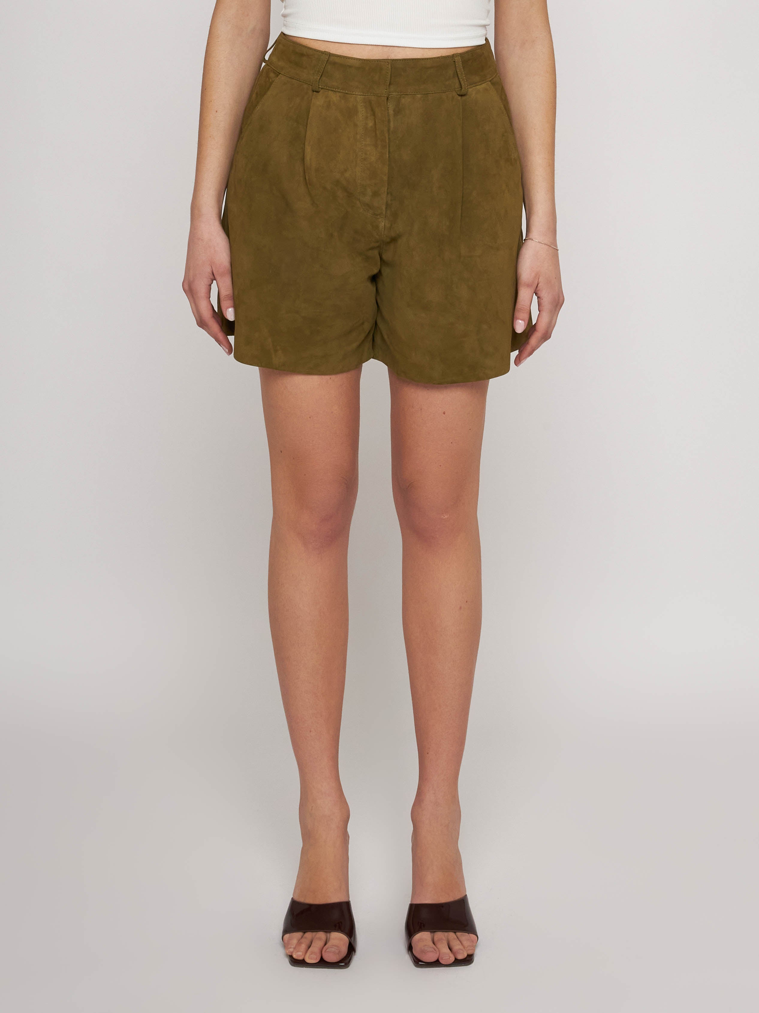 Bermuda in camoscio 33SH06-10201