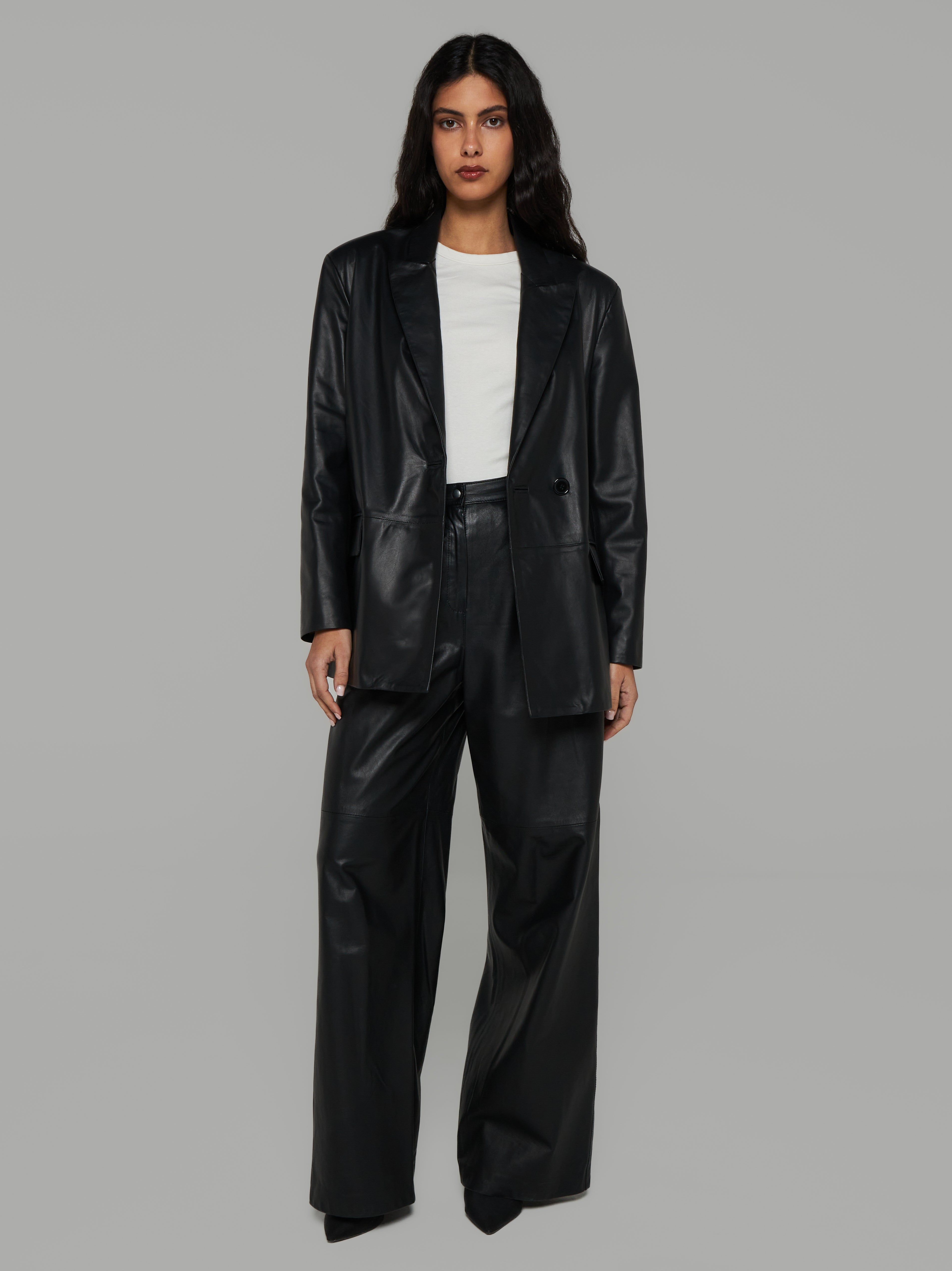 Nappa leather blazer