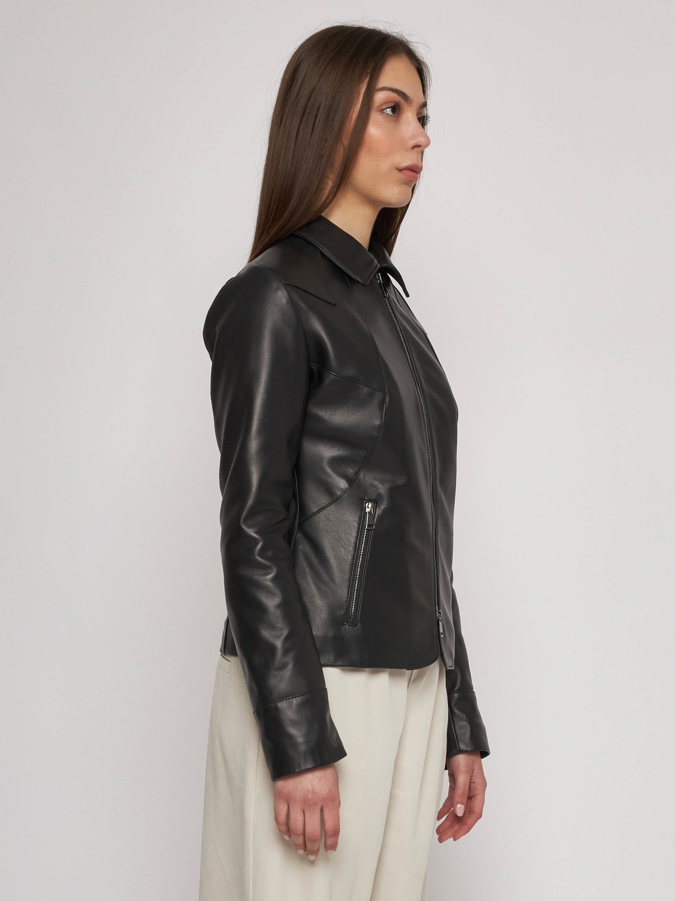 Bomber in quilted classic nappa