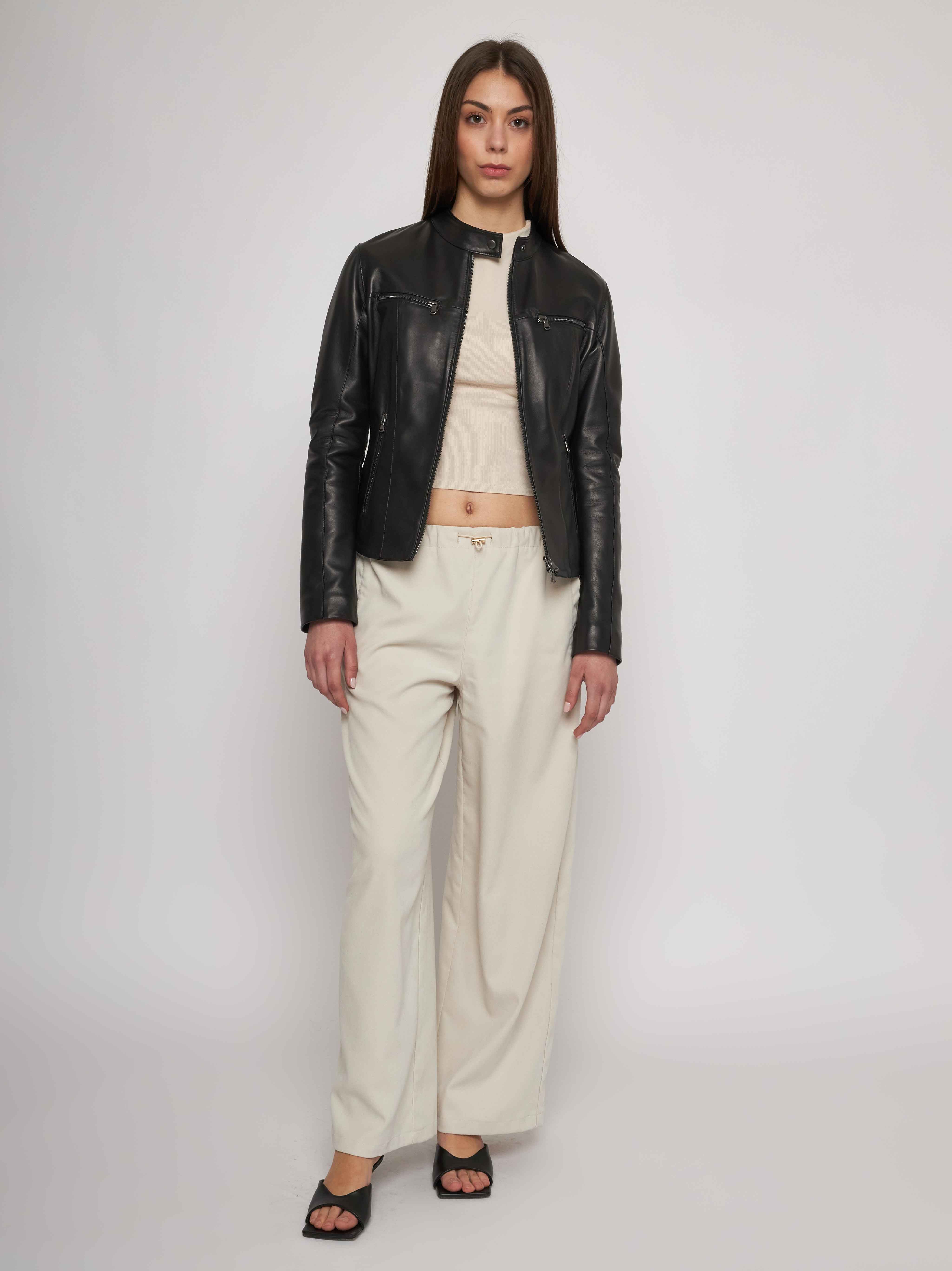 Bomber in quilted classic nappa