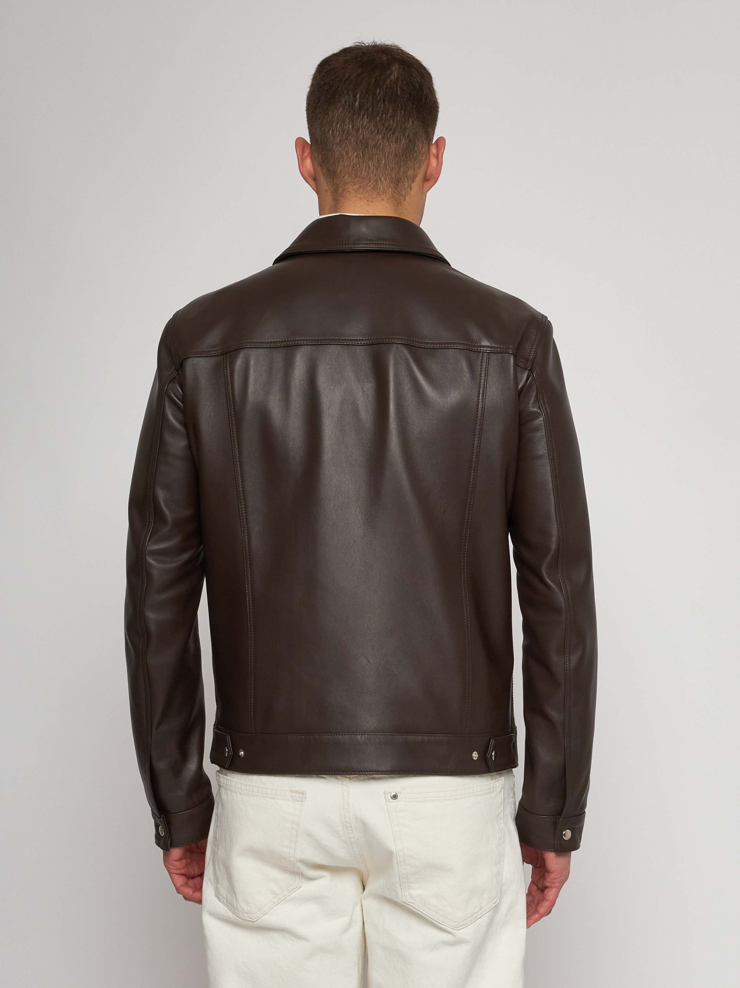 Giubbino in nappa chestnut 51272B -10101_09