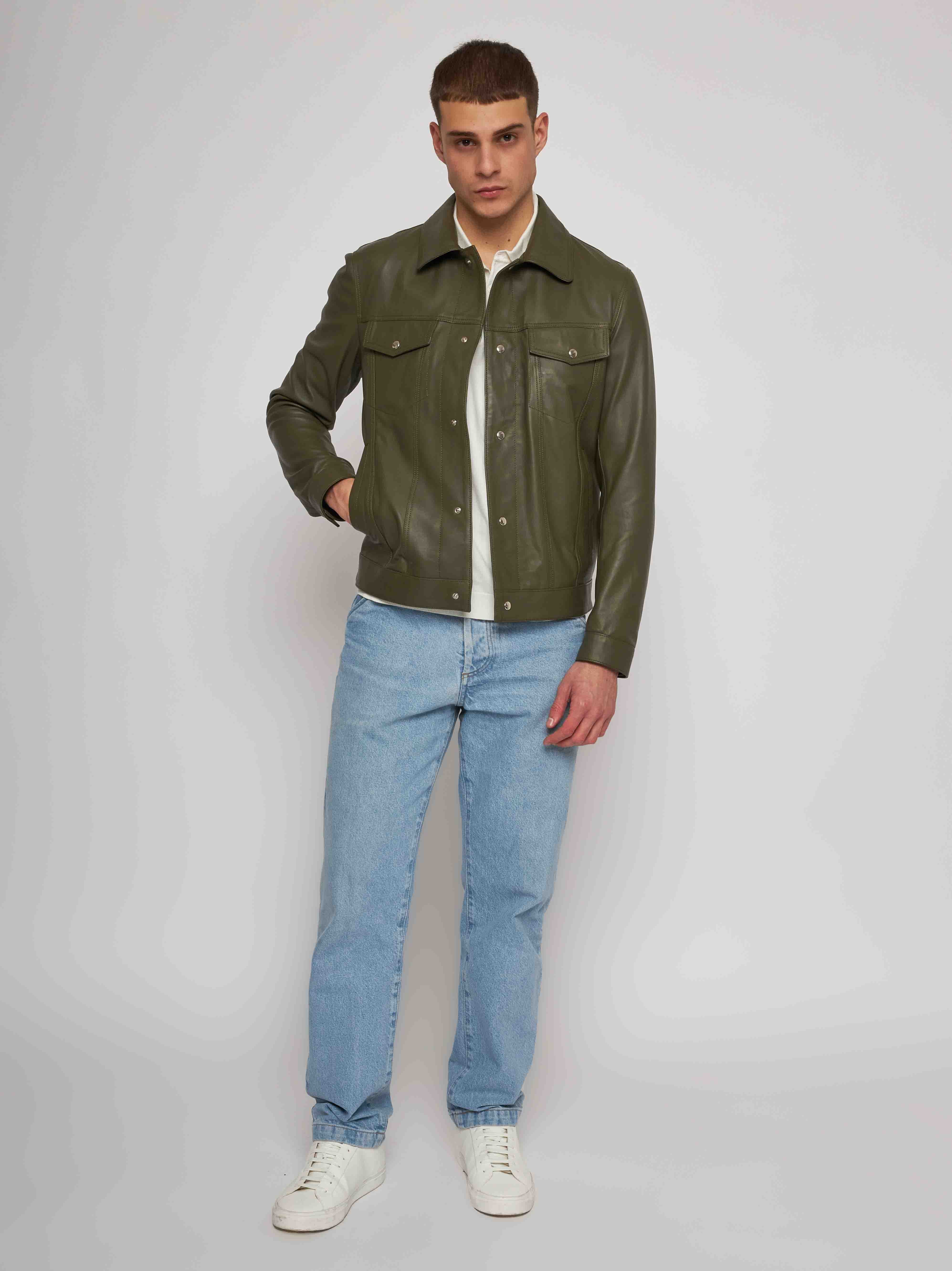 Green nappa jacket 51272B -10101_54