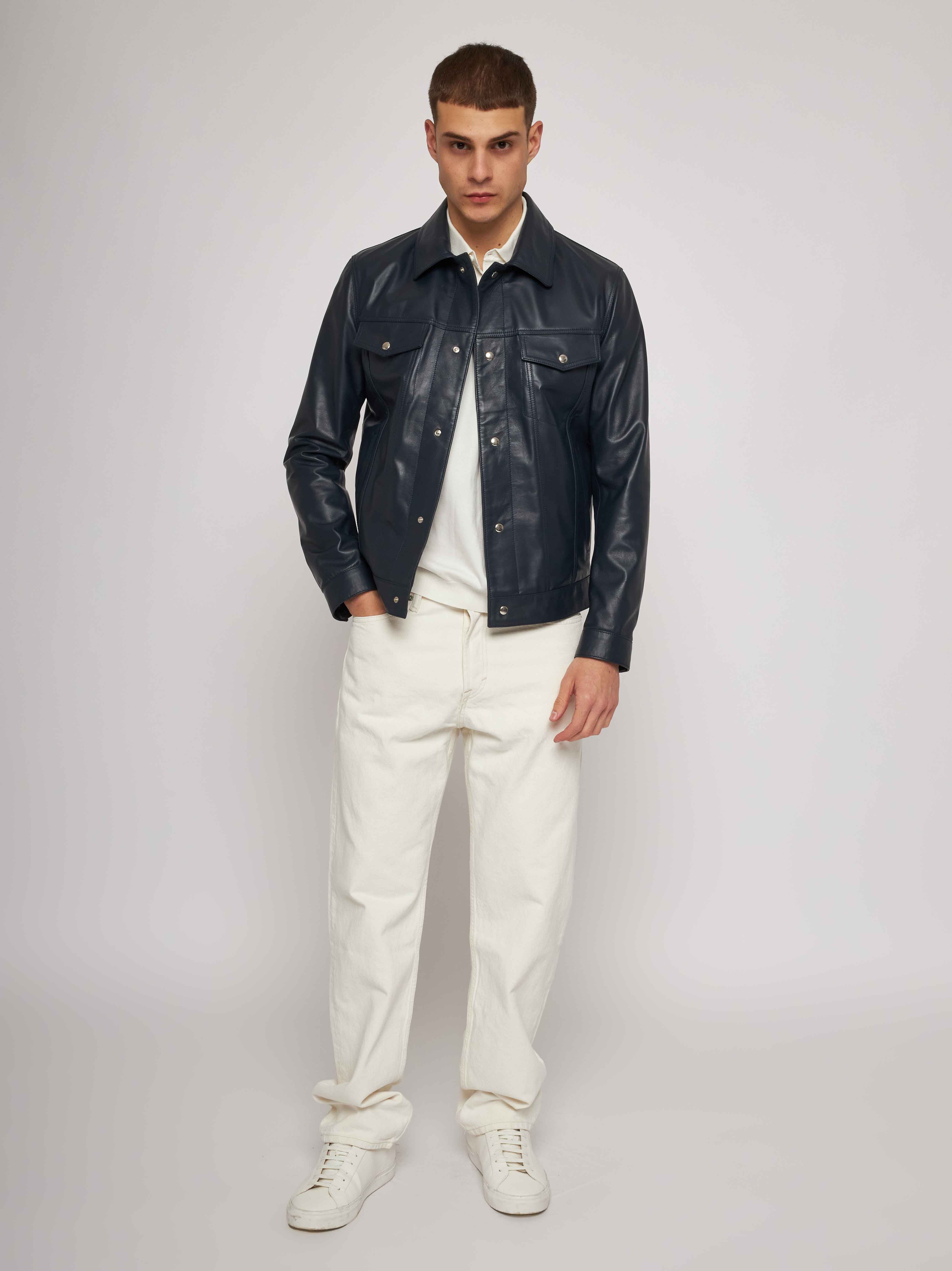 Blue nappa jacket 51272B -10101_36