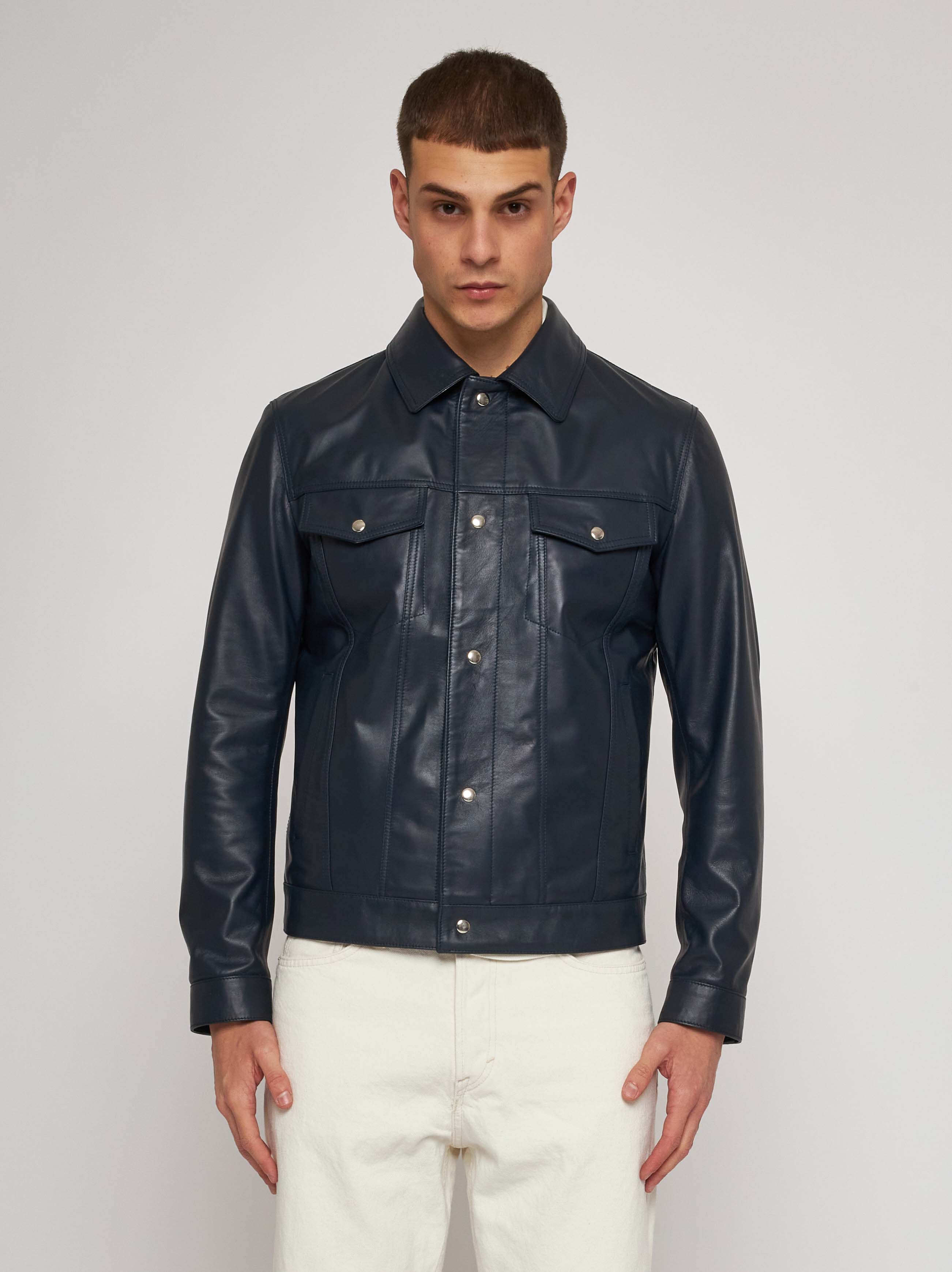 Blue nappa jacket 51272B -10101_36