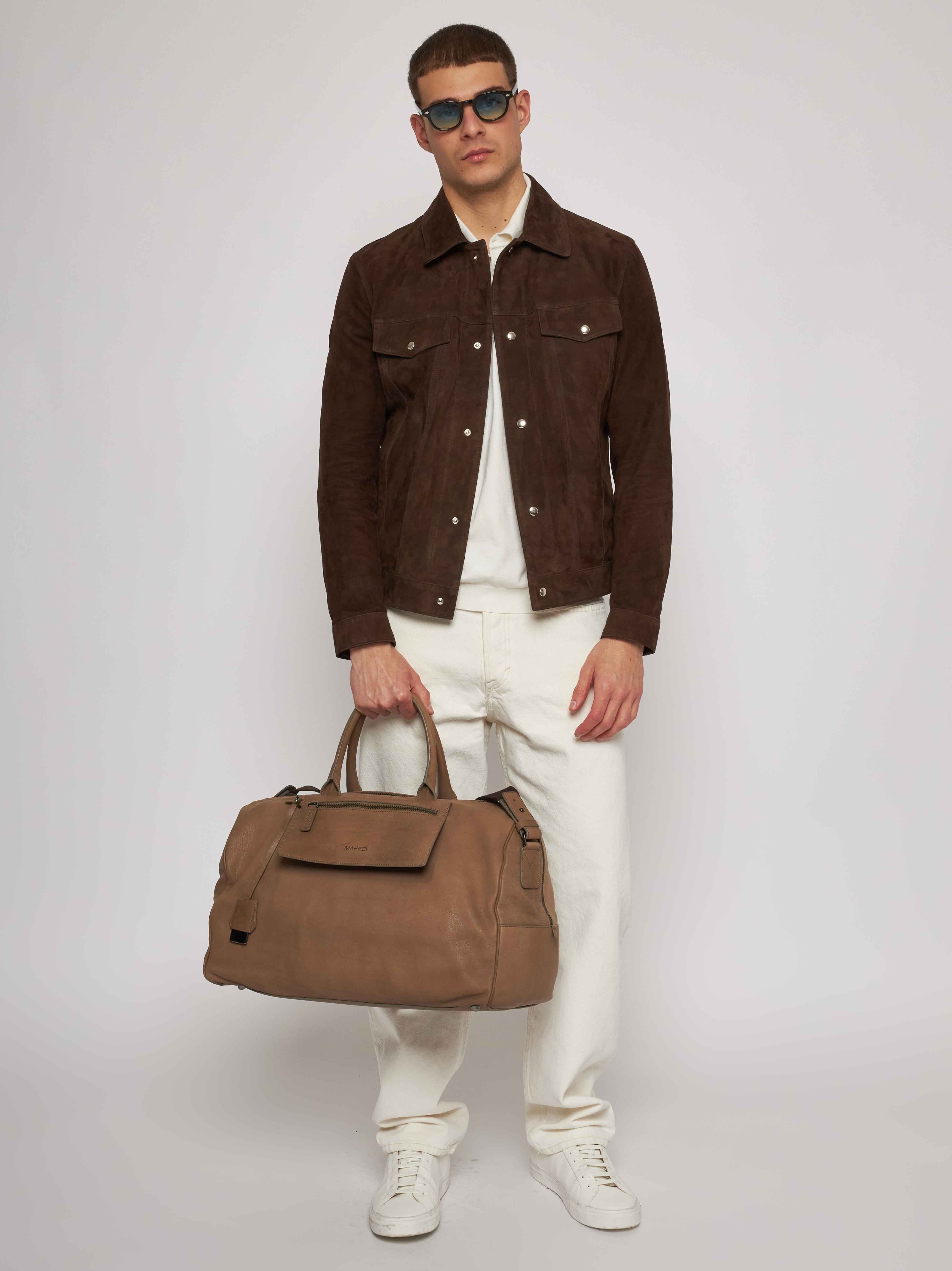 Brown suede jacket 51272B -10201