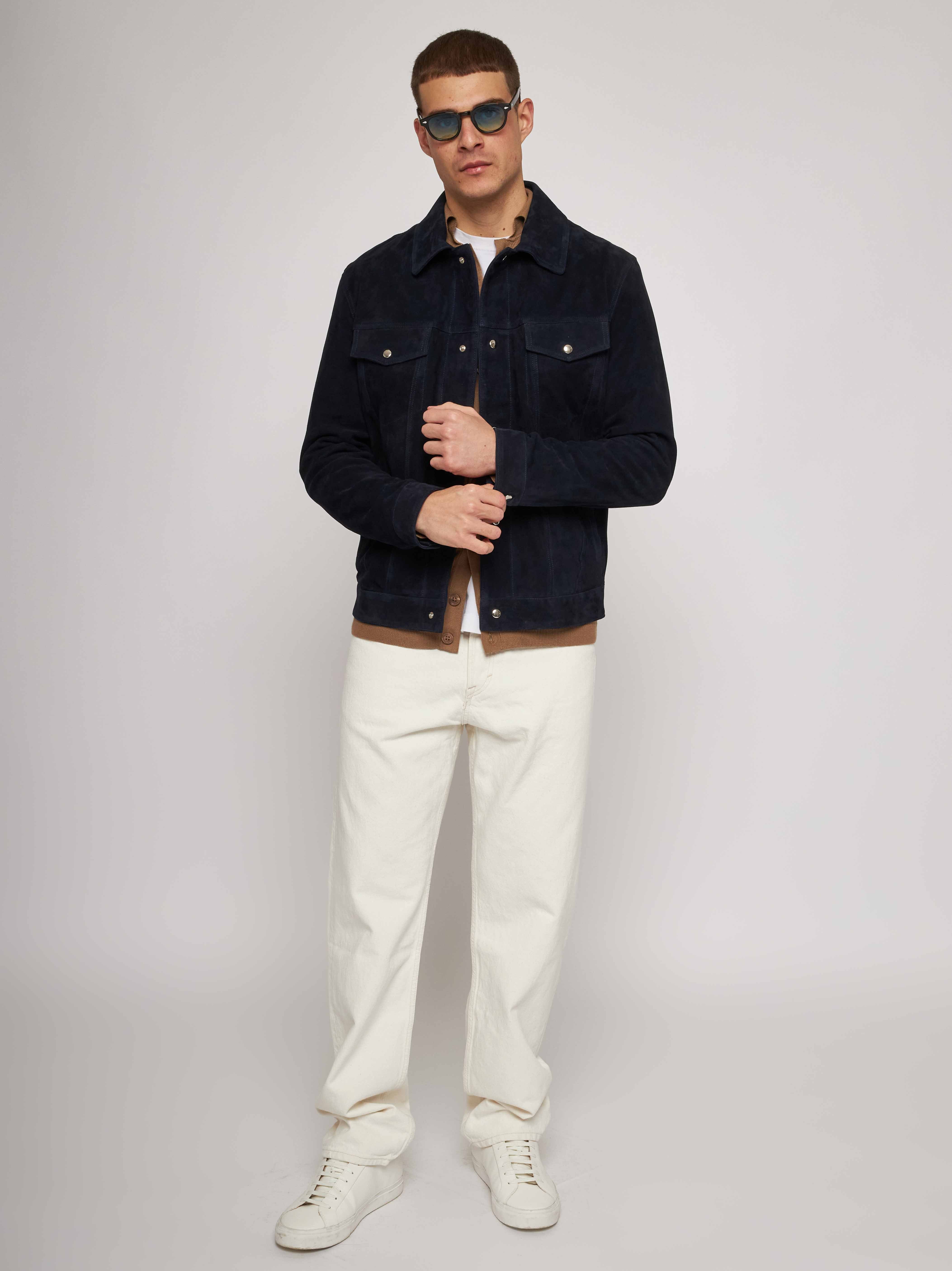 Blue suede jacket 51272B -10201