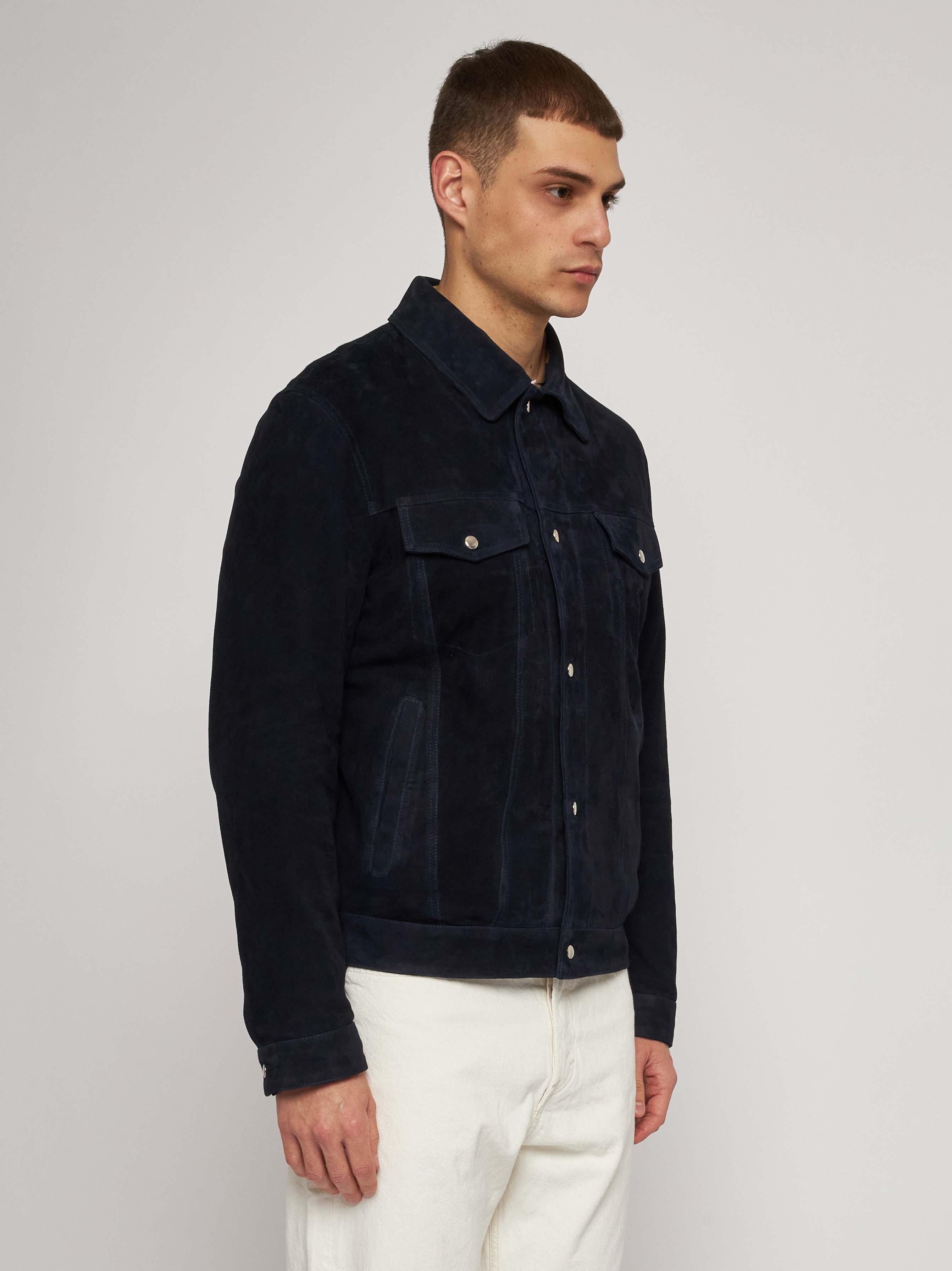 Blue suede jacket 51272B -10201