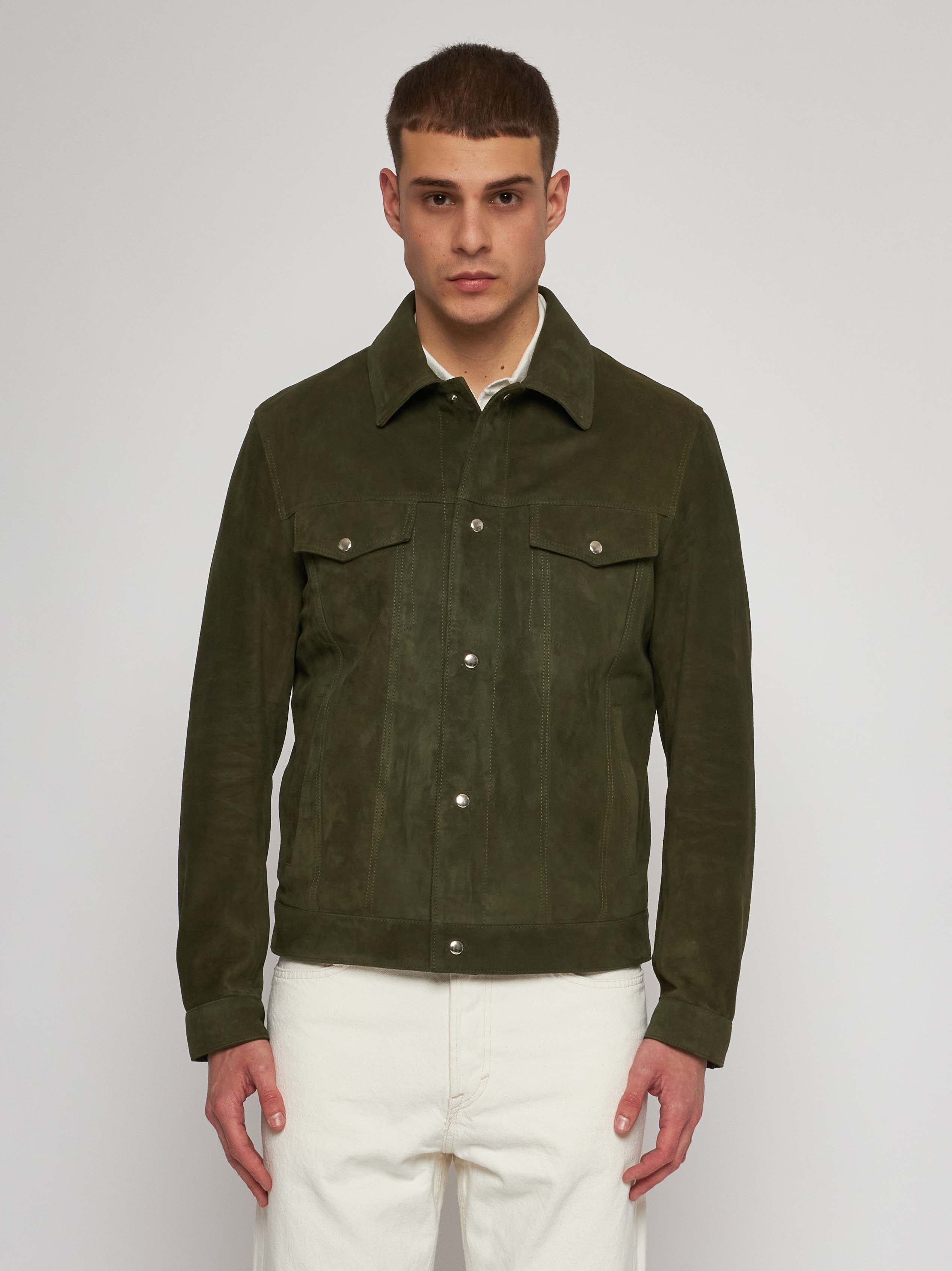 Green suede jacket 51272B -10201