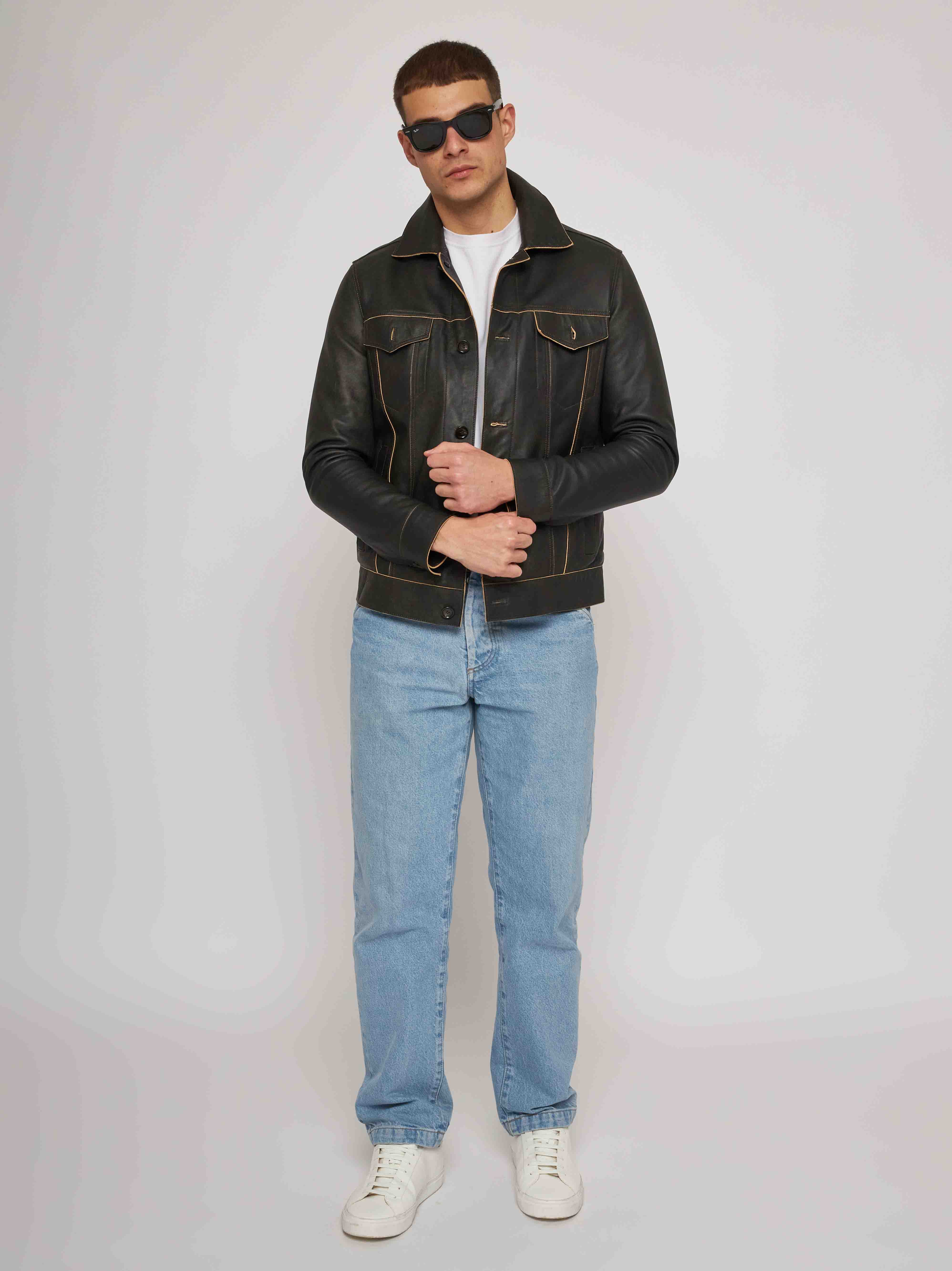 Black nappa jacket 51281B-20121/7