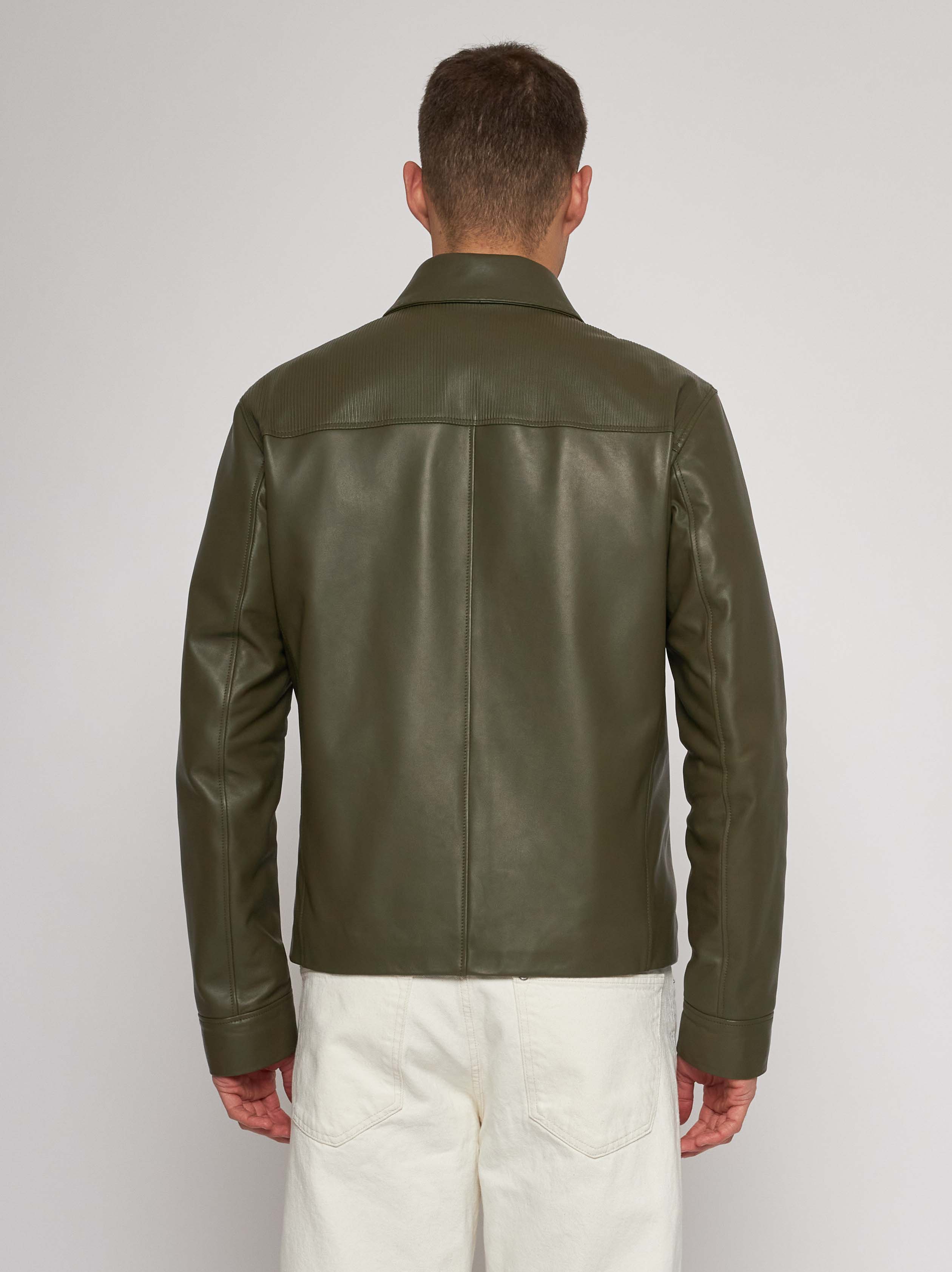 Giubbino in nappa verde 51282D-10130/14