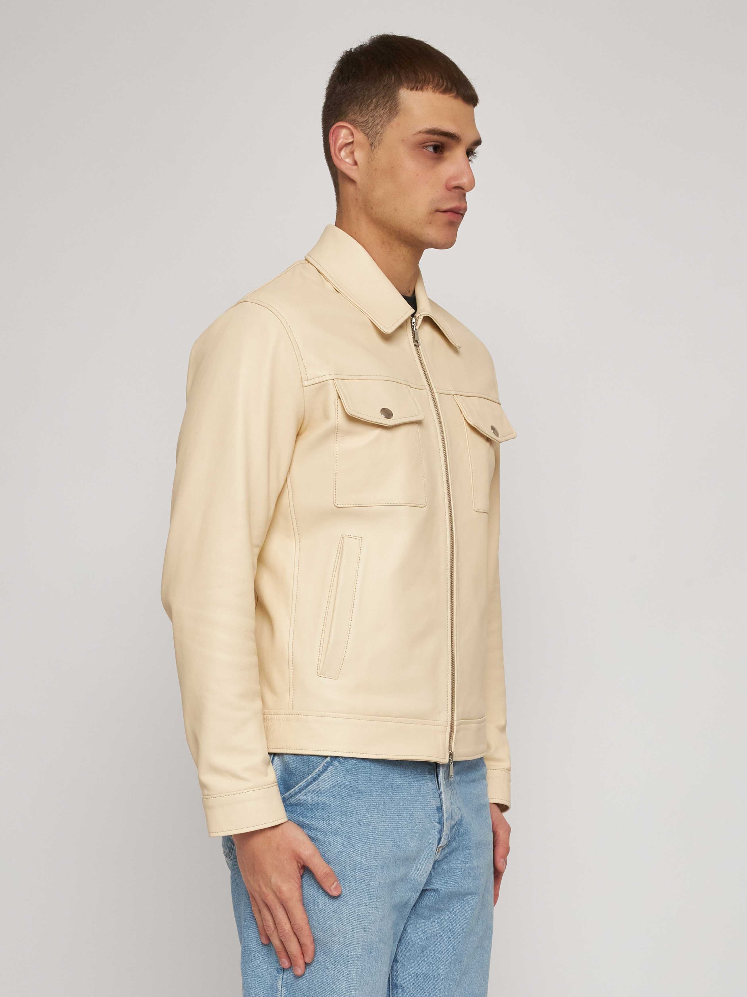 Beige nappa jacket 51284 -10101_81