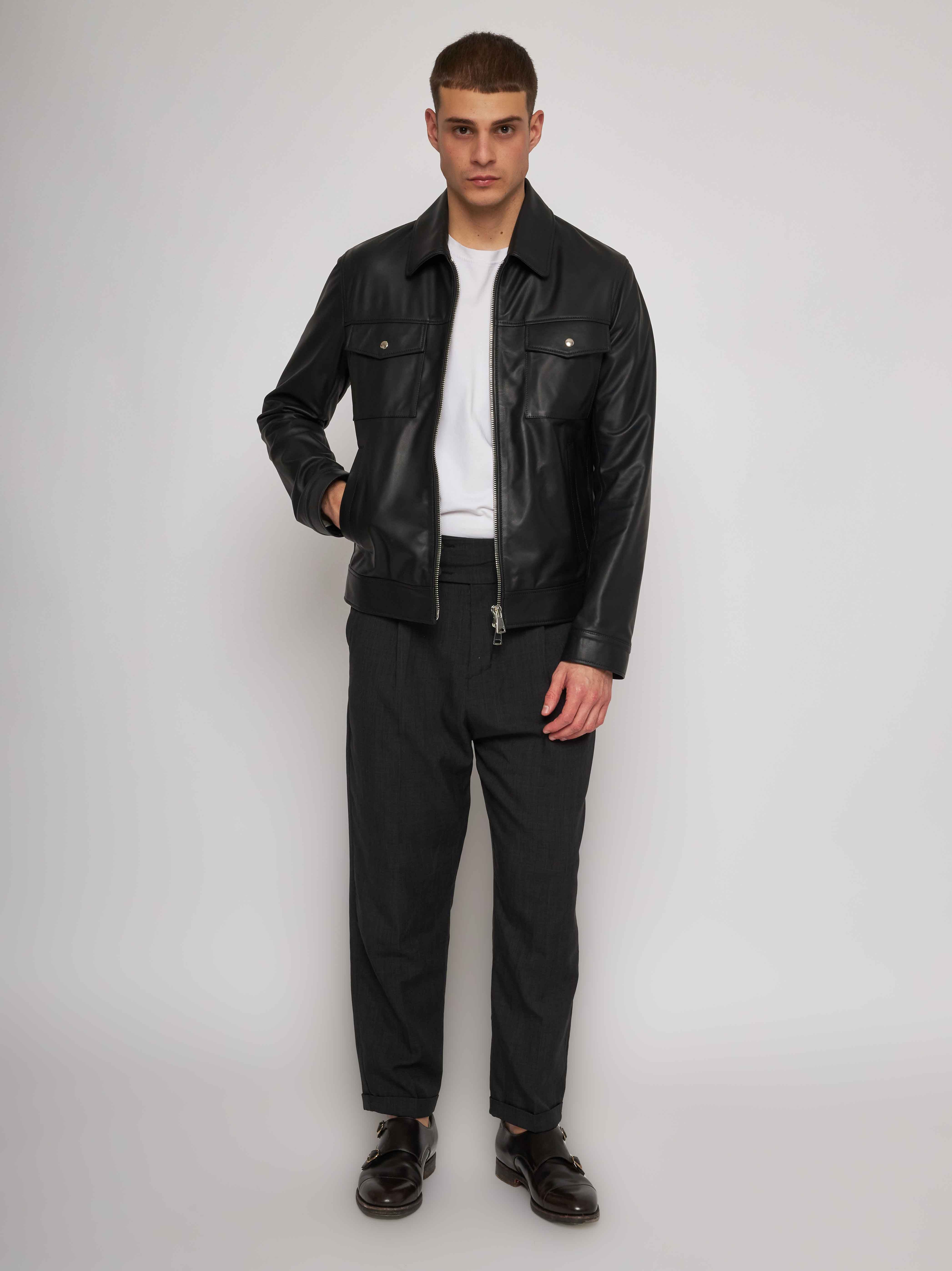 Black nappa jacket 51284 -10101_02