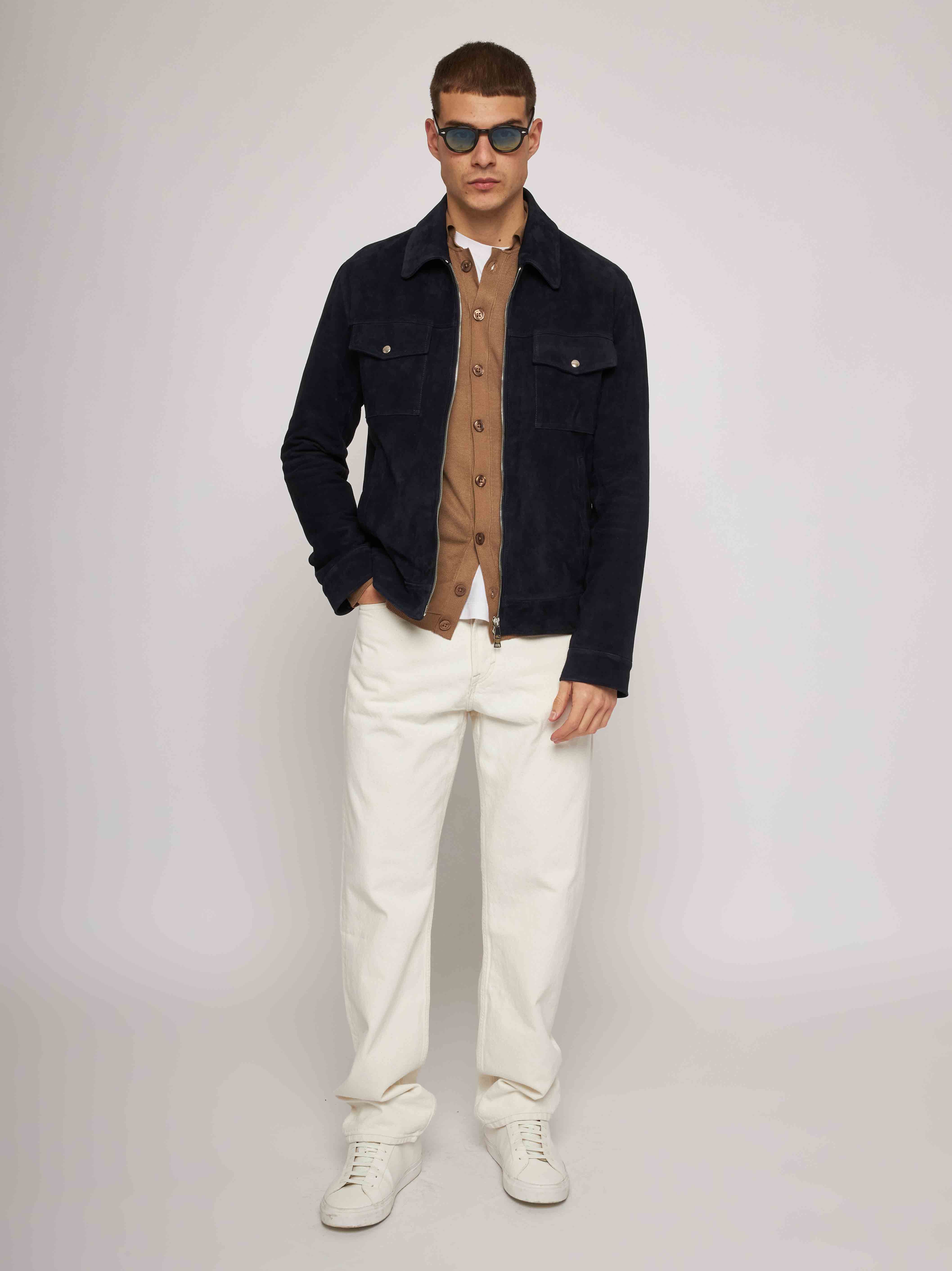 Blue suede jacket 51284 -10201