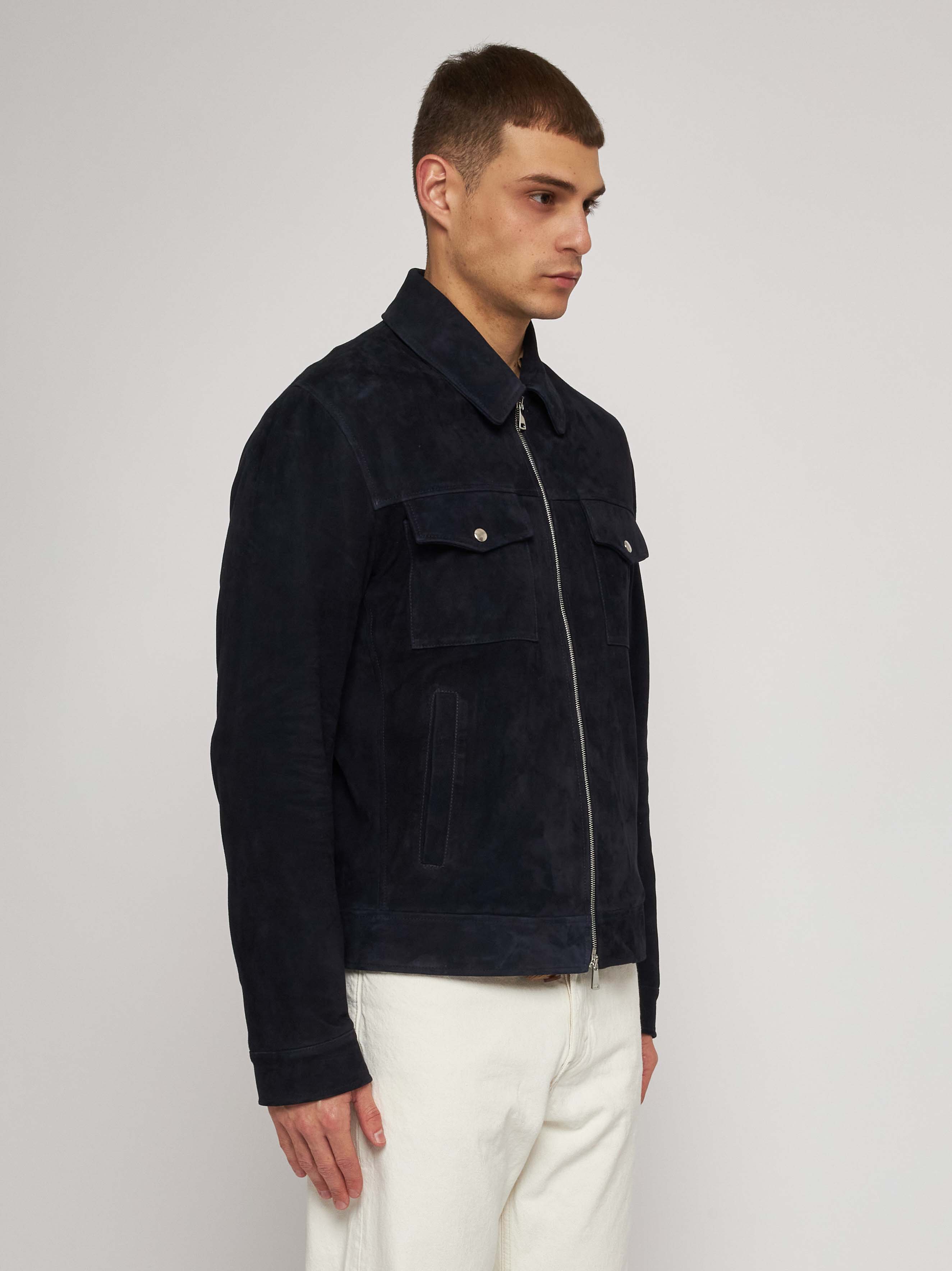 Blue suede jacket 51284 -10201