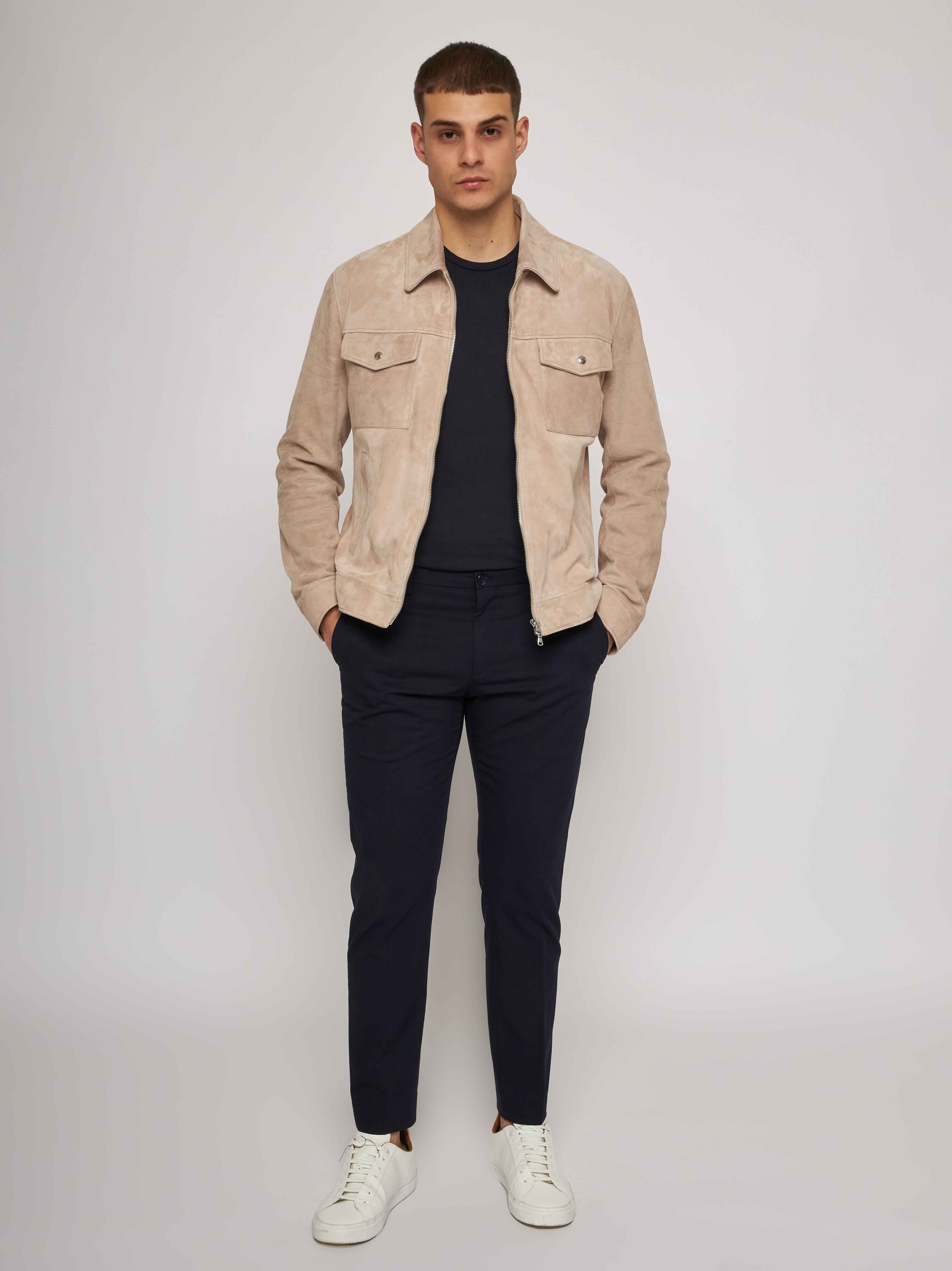 Sand suede jacket 51284 -10201