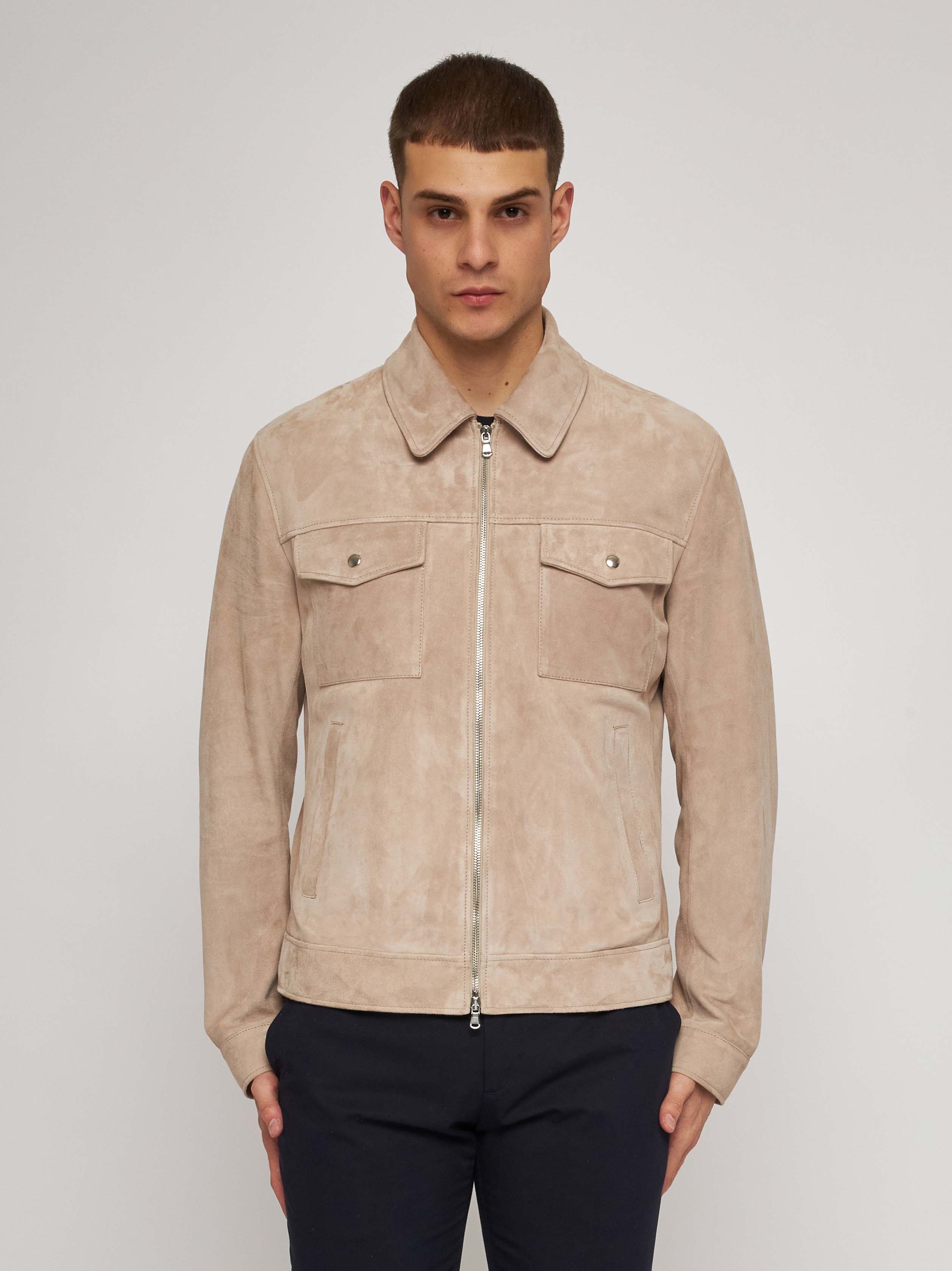 Sand suede jacket 51284 -10201