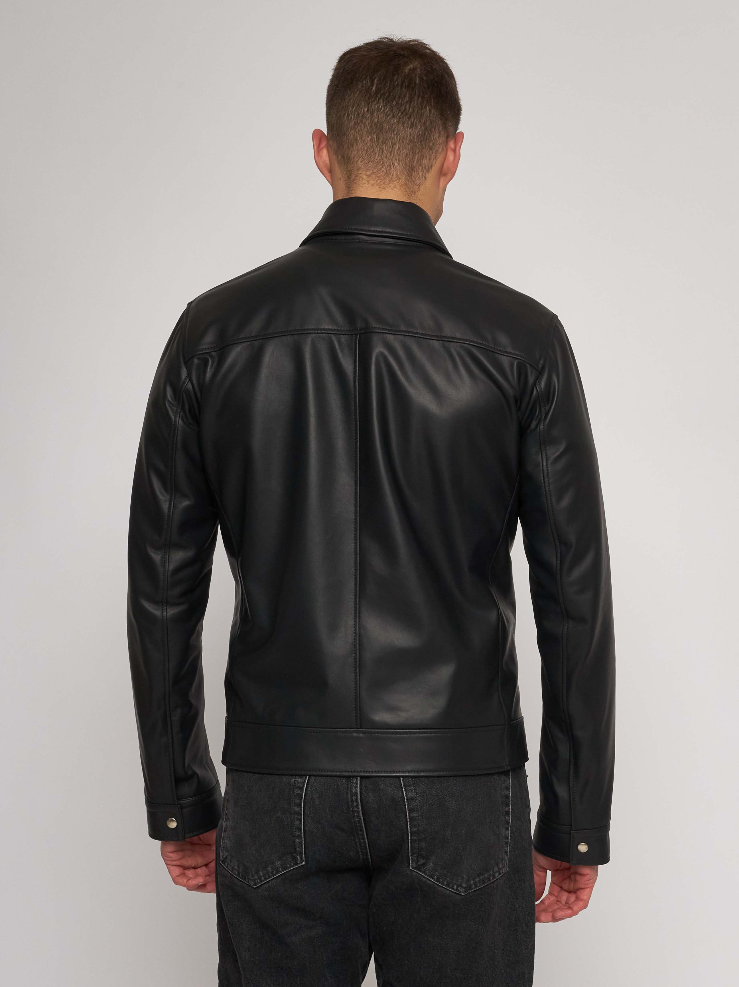 Giubbino in nappa nera 51284B -10101